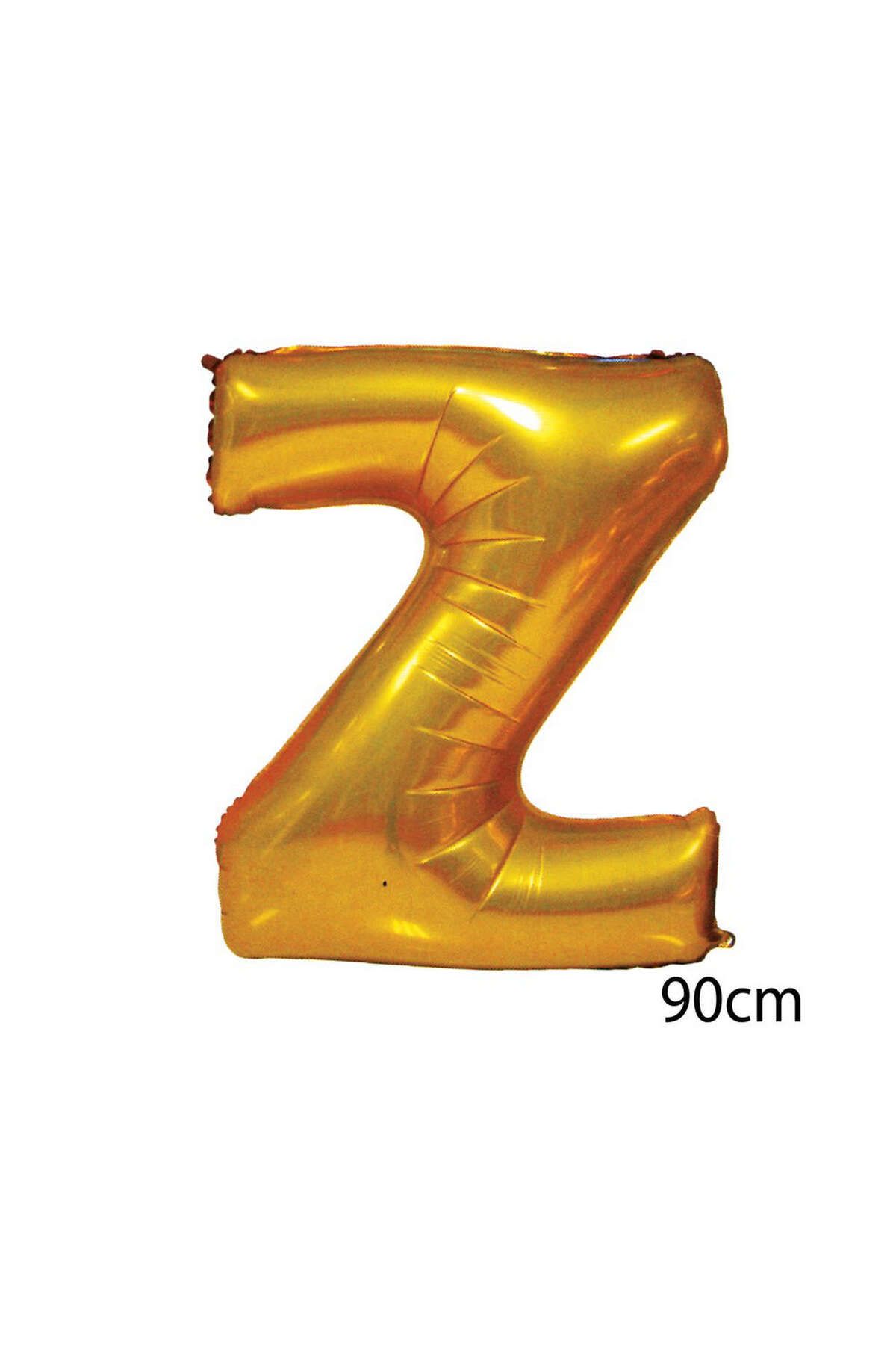 ZERO LAND - 40 inç Z Harfi Folyo Balon Gold 100 cm YKTSN