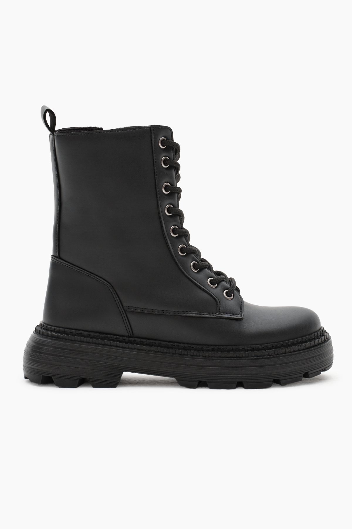 Tonny Black-Women's Black Poly Sole Comfortable Fit Lace up Boots 2