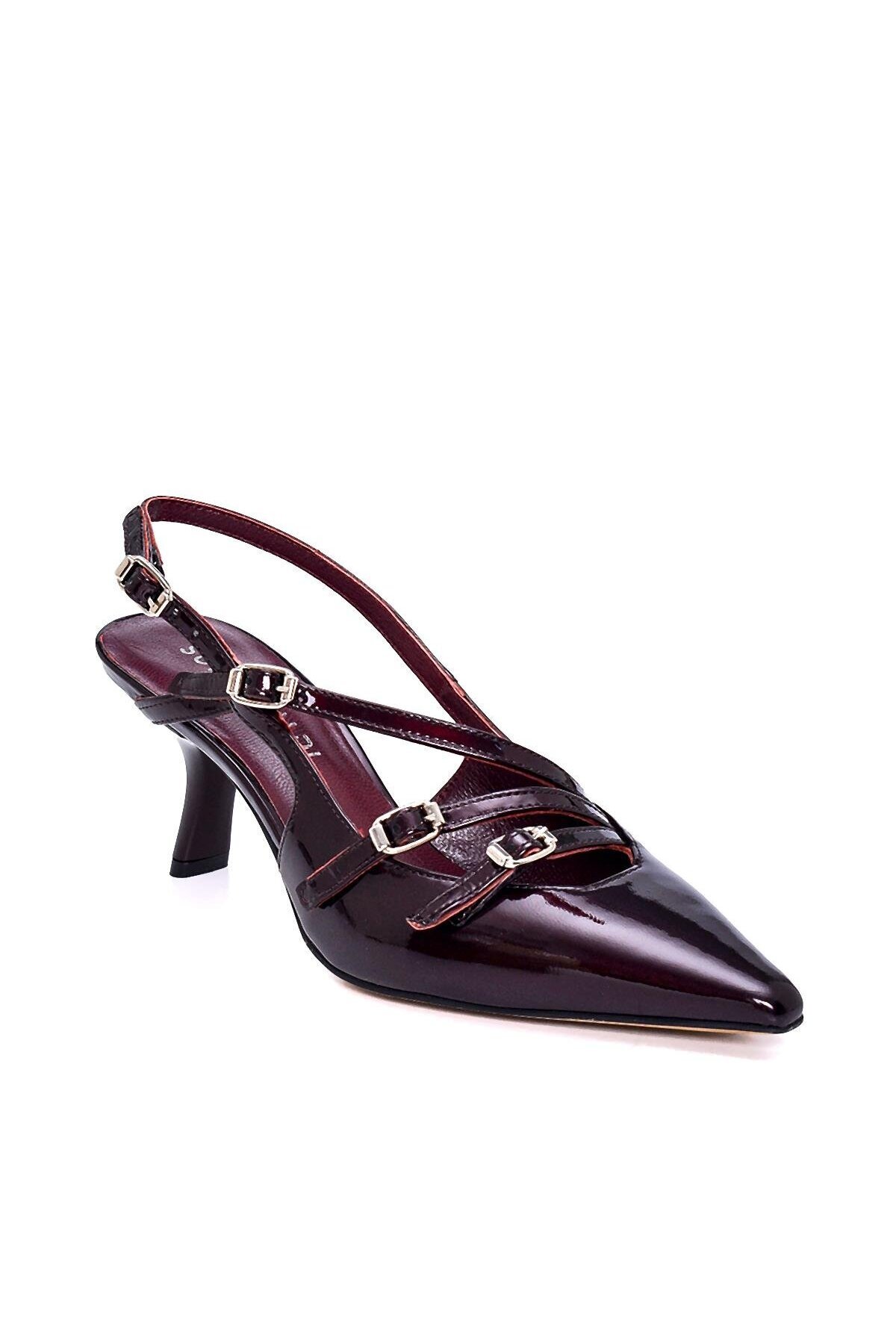 Sofia Baldi-Claret Red Patent Leather Ghens Stiletto and Evening Dress Women's Shoes 2