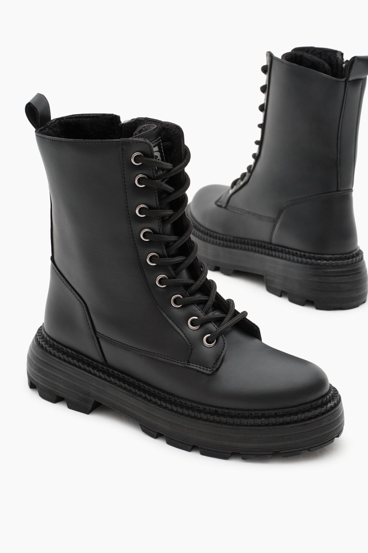 Tonny Black-Women's Black Poly Sole Comfortable Fit Lace up Boots 4
