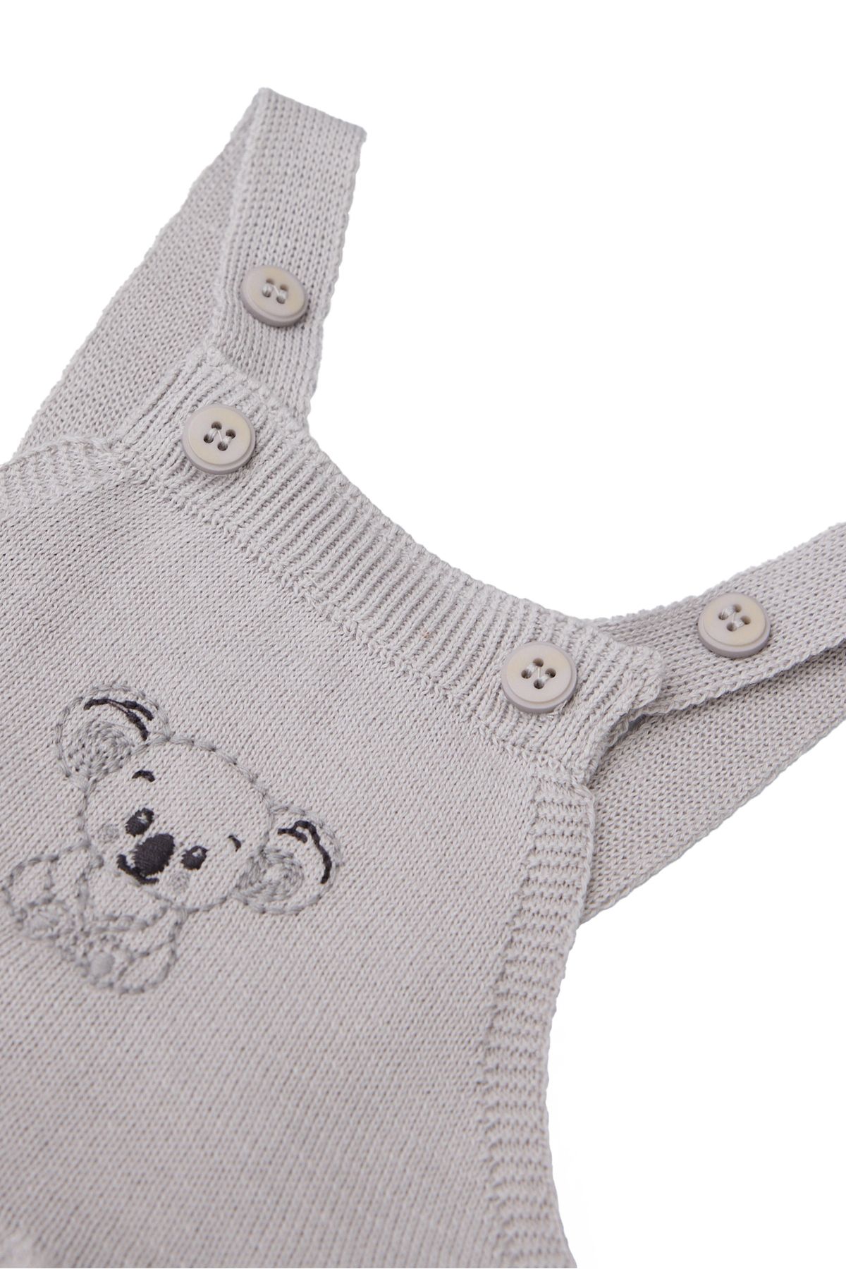 Miny Center-Baby Girl Salopet Set Gray 4