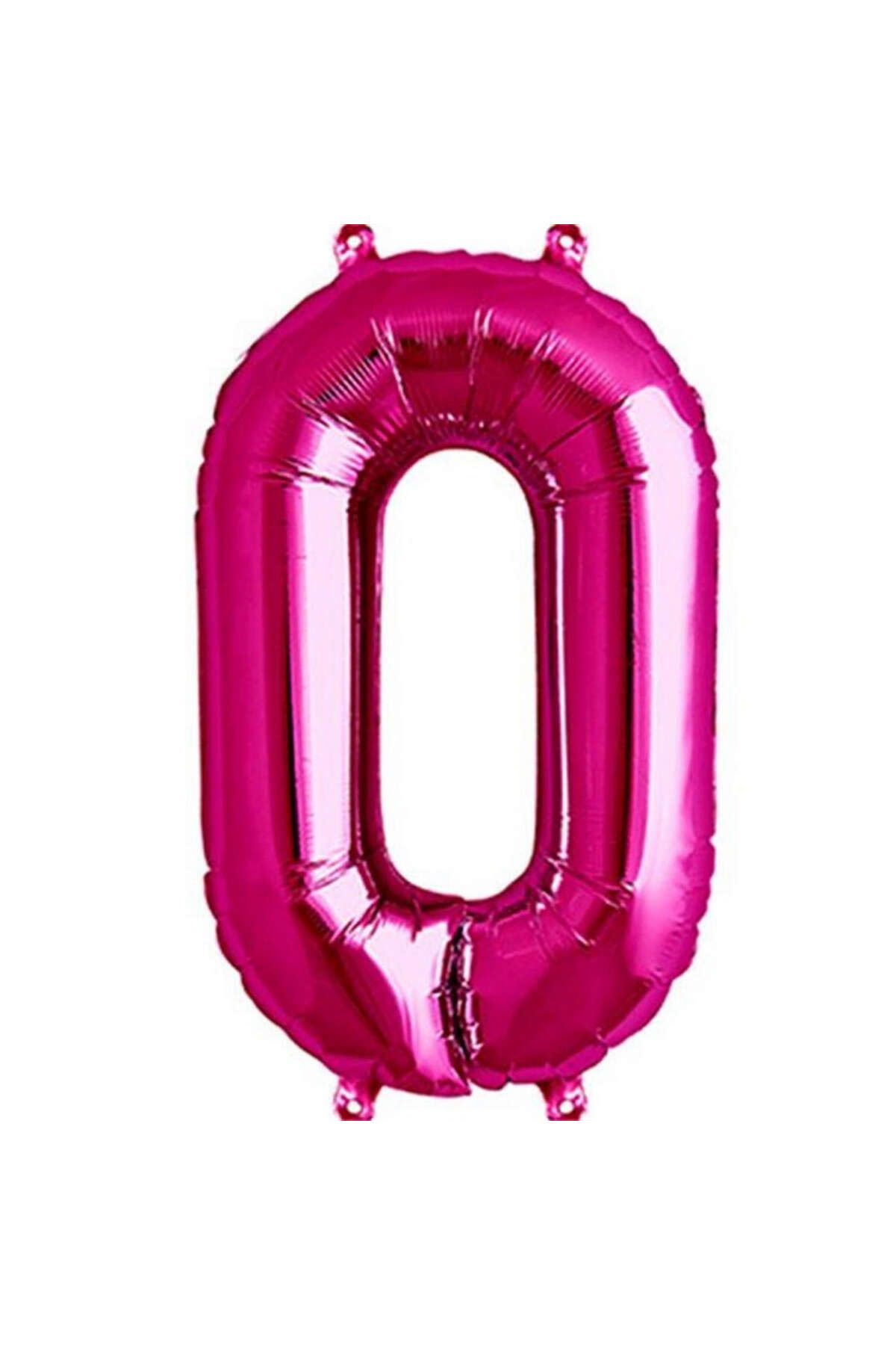 ZERO LAND - 16 inç 0 Rakamı Folyo Balon Pembe 40 cm YKTSN