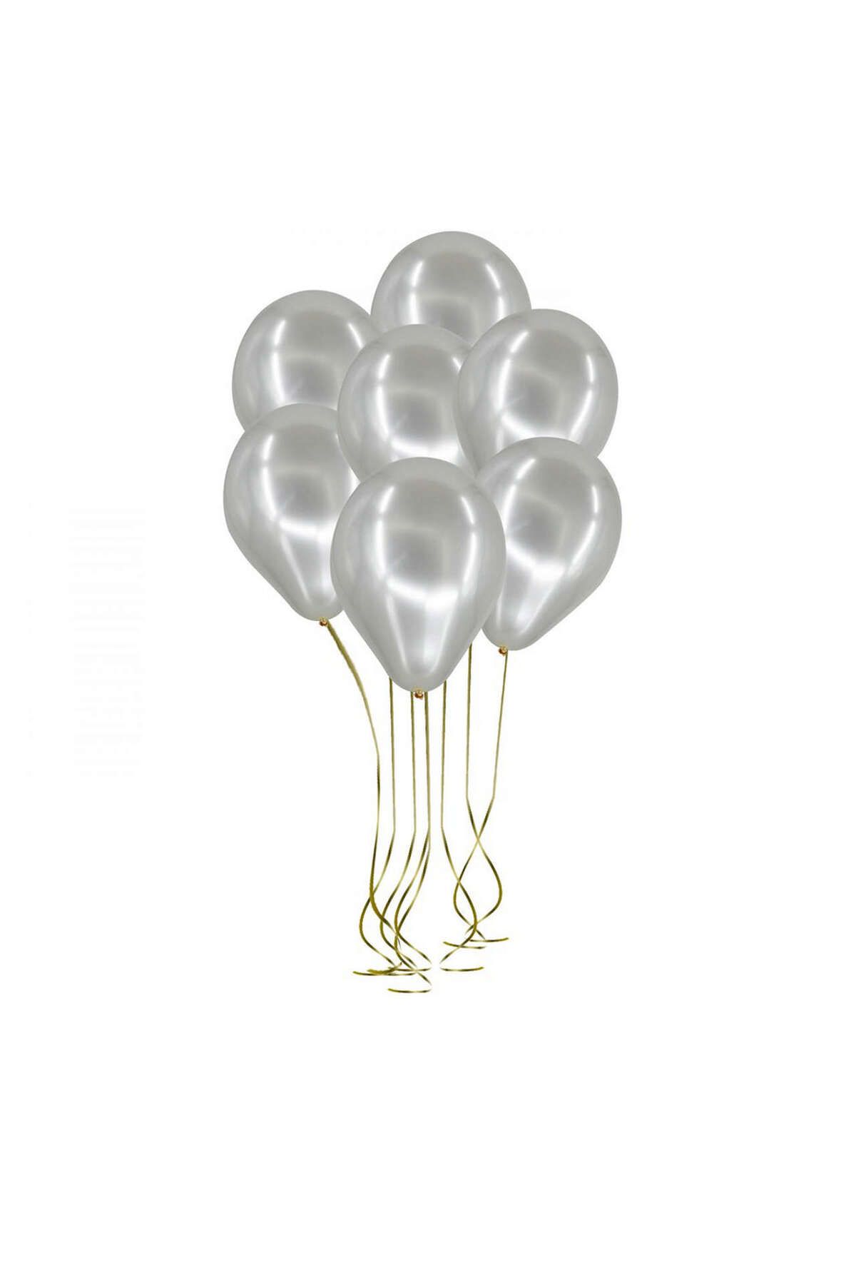 ZERO LAND-12 Inch Metallic Balloon Silver - 100 Pcs 30cm 643140 1