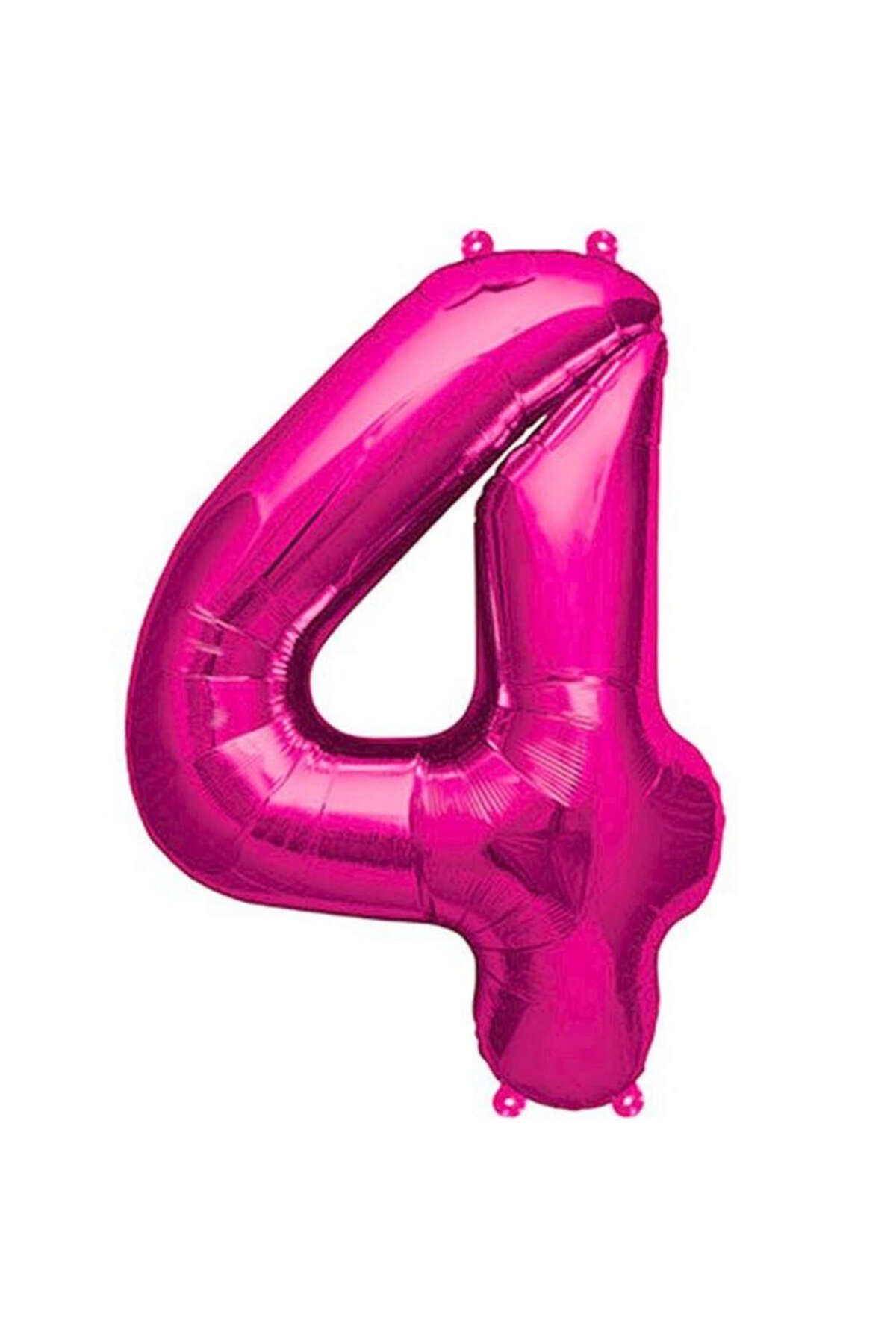 ZERO LAND - 16 inç 4 Rakamı Folyo Balon Pembe 40 cm YKTSN