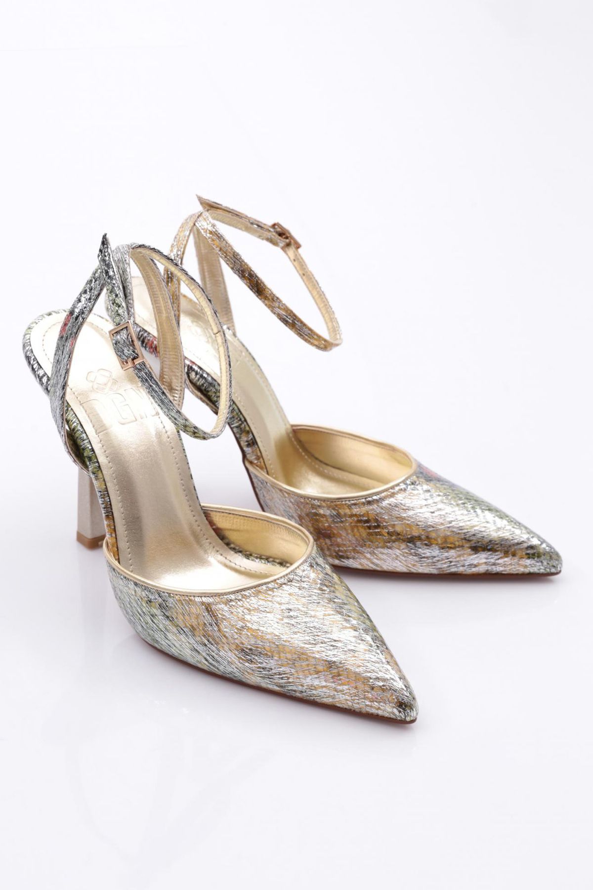 DGN-Rochie de seară pentru femei cu model șarpe galben Pantofi cu șireturi la gleznă - 719121085 2