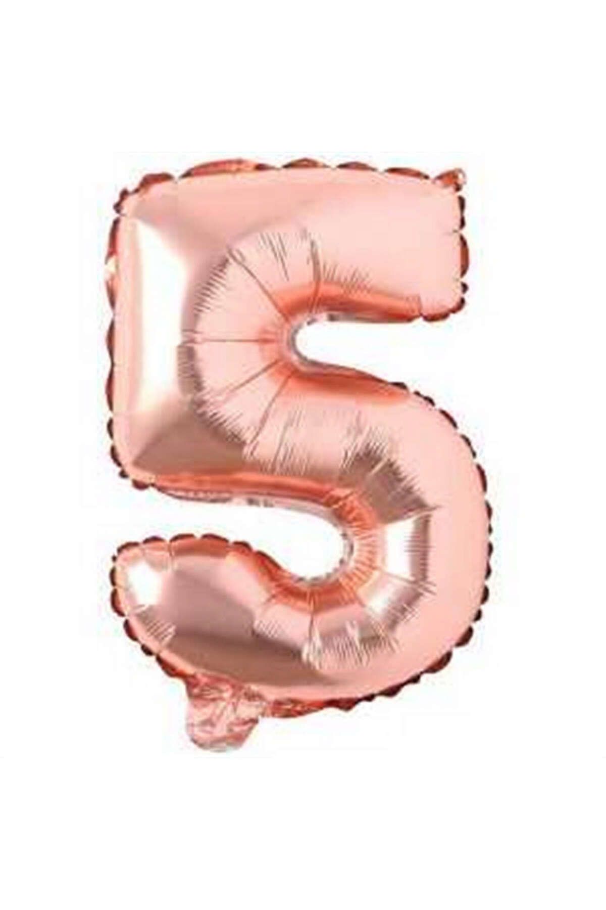 ZERO LAND - 16 inç 5 Rakamı Folyo Balon Rose Gold 40 cm YKTSN