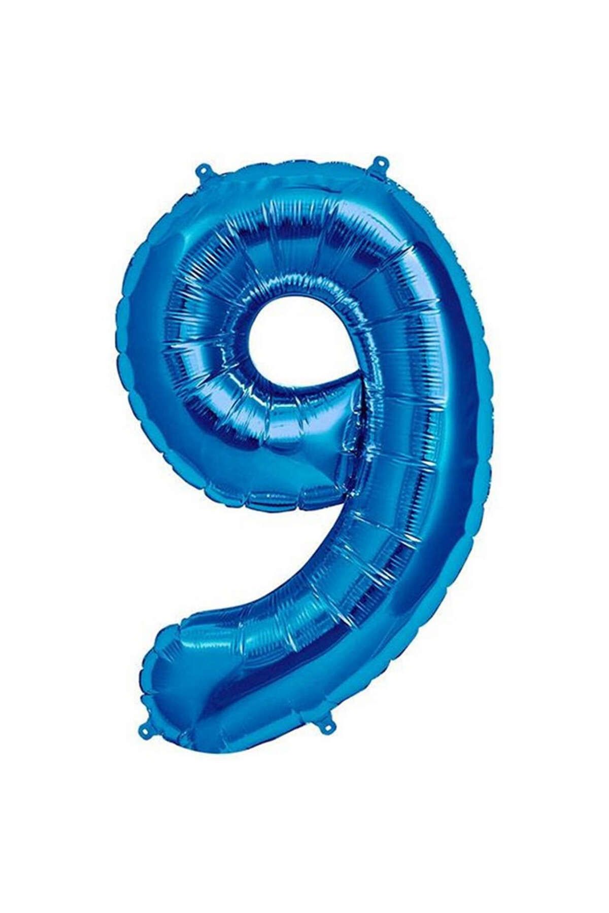 ZERO LAND - 16 inç 9 Rakamı Folyo Balon Mavi 40 cm YKTSN