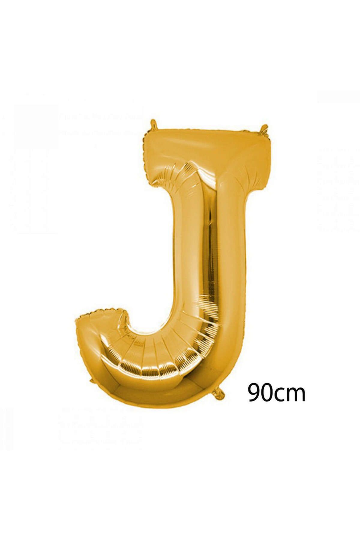 ZERO LAND - 40 inç J Harfi Folyo Balon Gold 100 cm YKTSN
