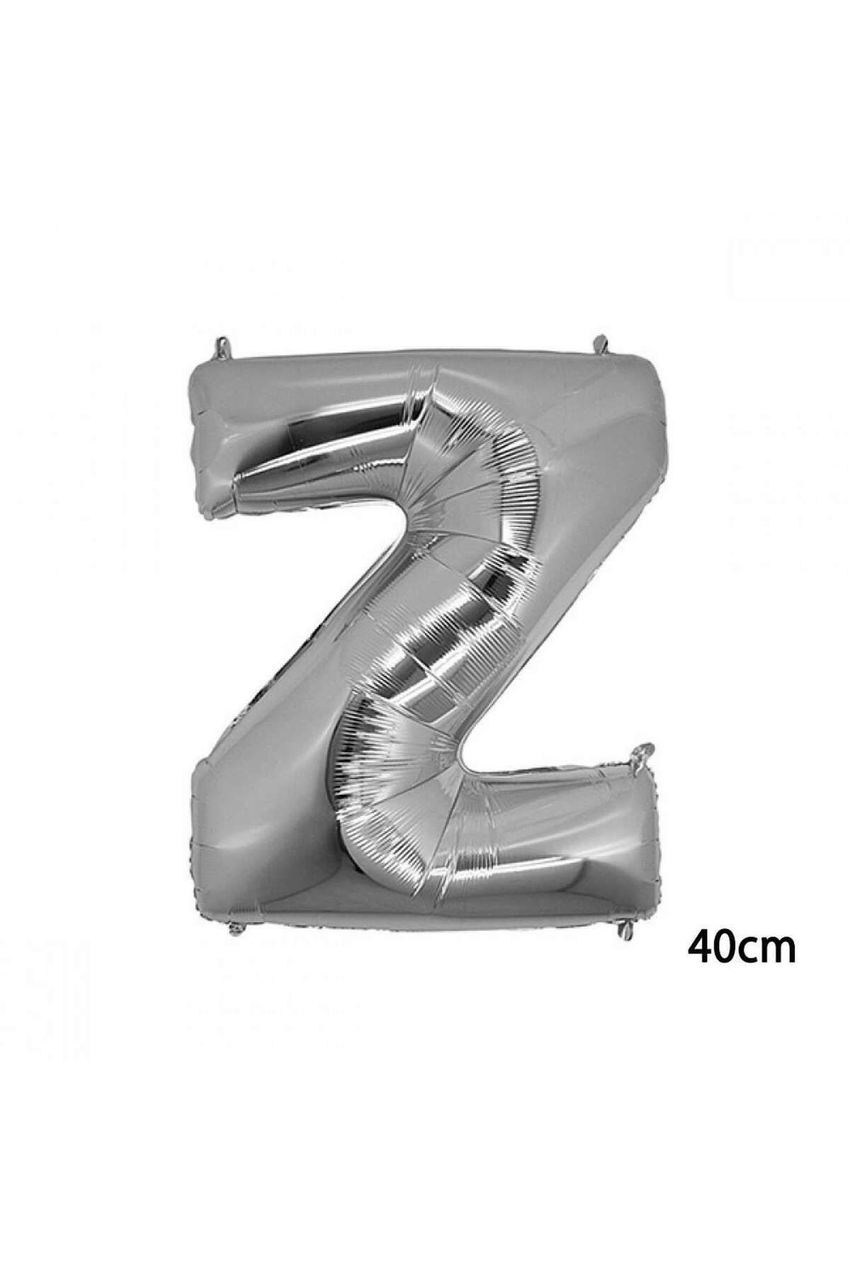 ZERO LAND - 16 inç Z Harfi Folyo Balon Gümüş 40 cm YKTSN