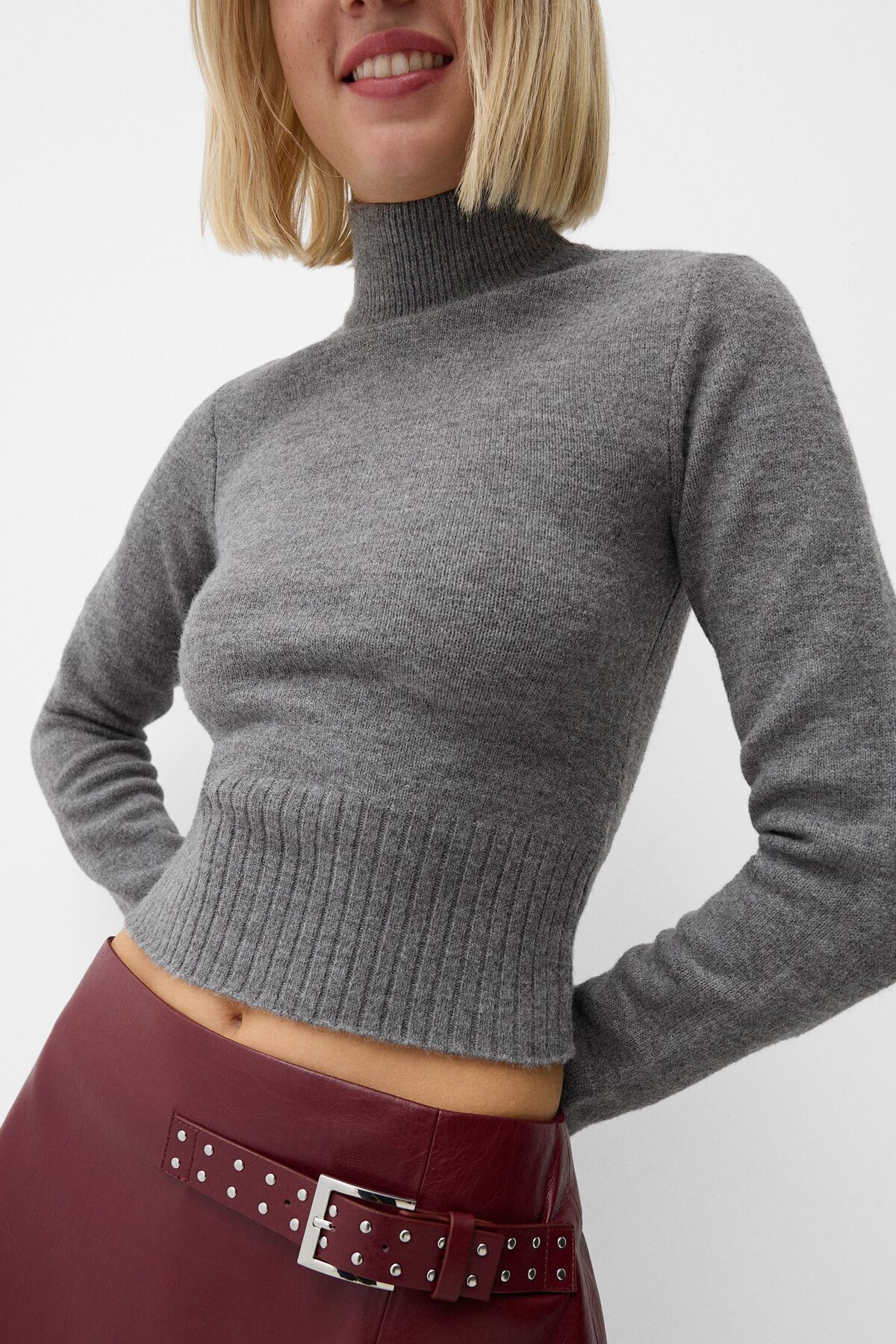 Bershka-Sweater - Gray - Relaxed fit 6