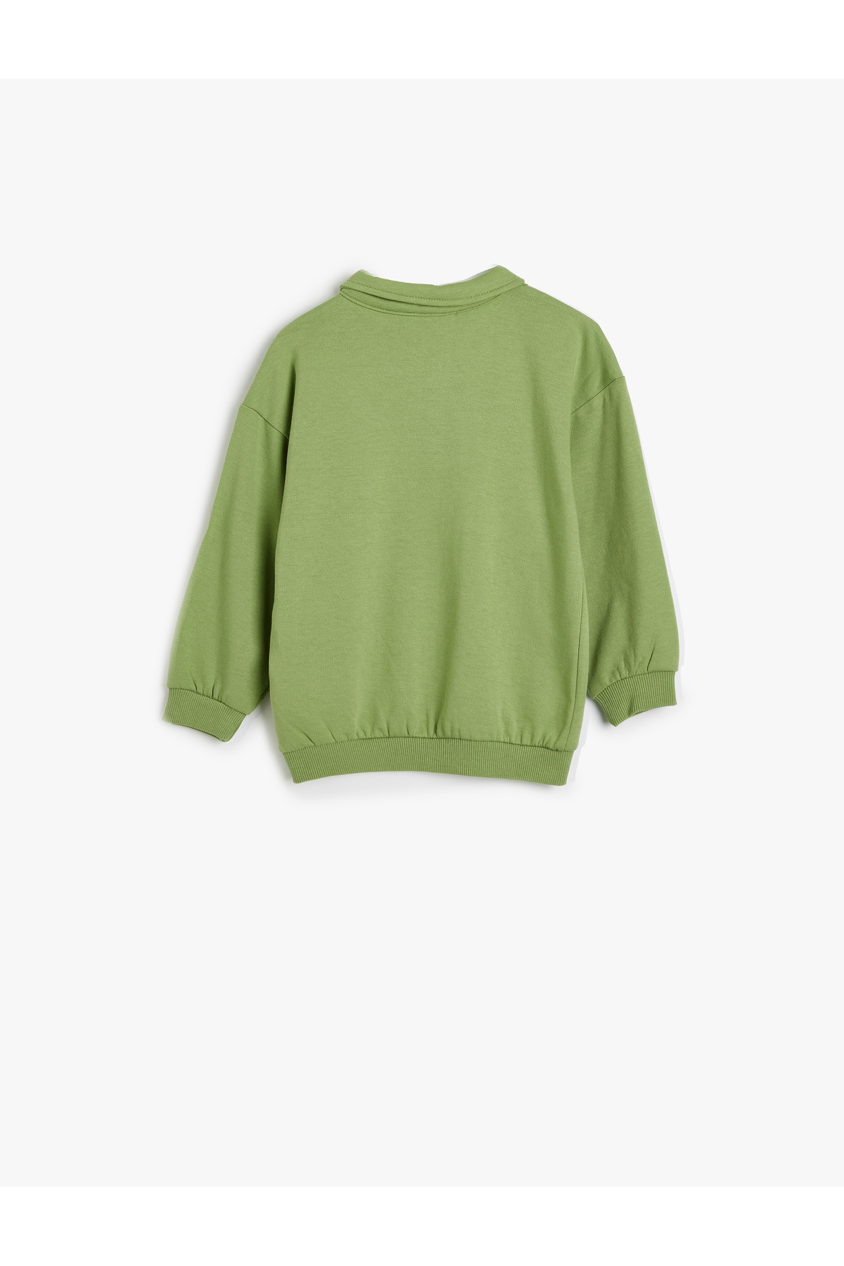 Koton Polo Yaka Sweat Düğmeli Uzun Kollu Dinozor Baskılı Pamuklu Şardonlu fotoğrafı 2 (önizleme)