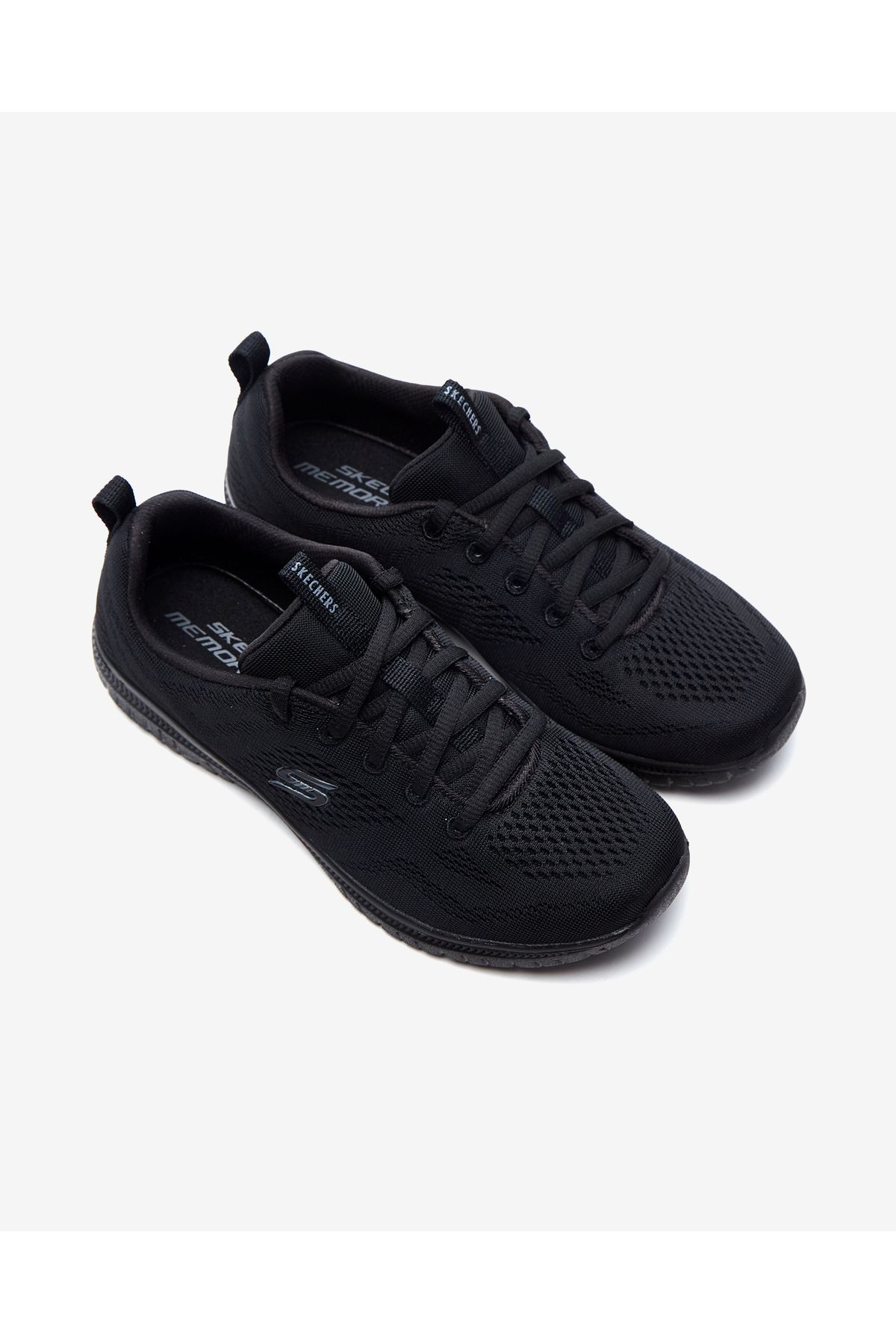 کفش دو و تمرین مشکی زنانه فضیلت ورزشی سیاه سفید 104412 BBK Skechers