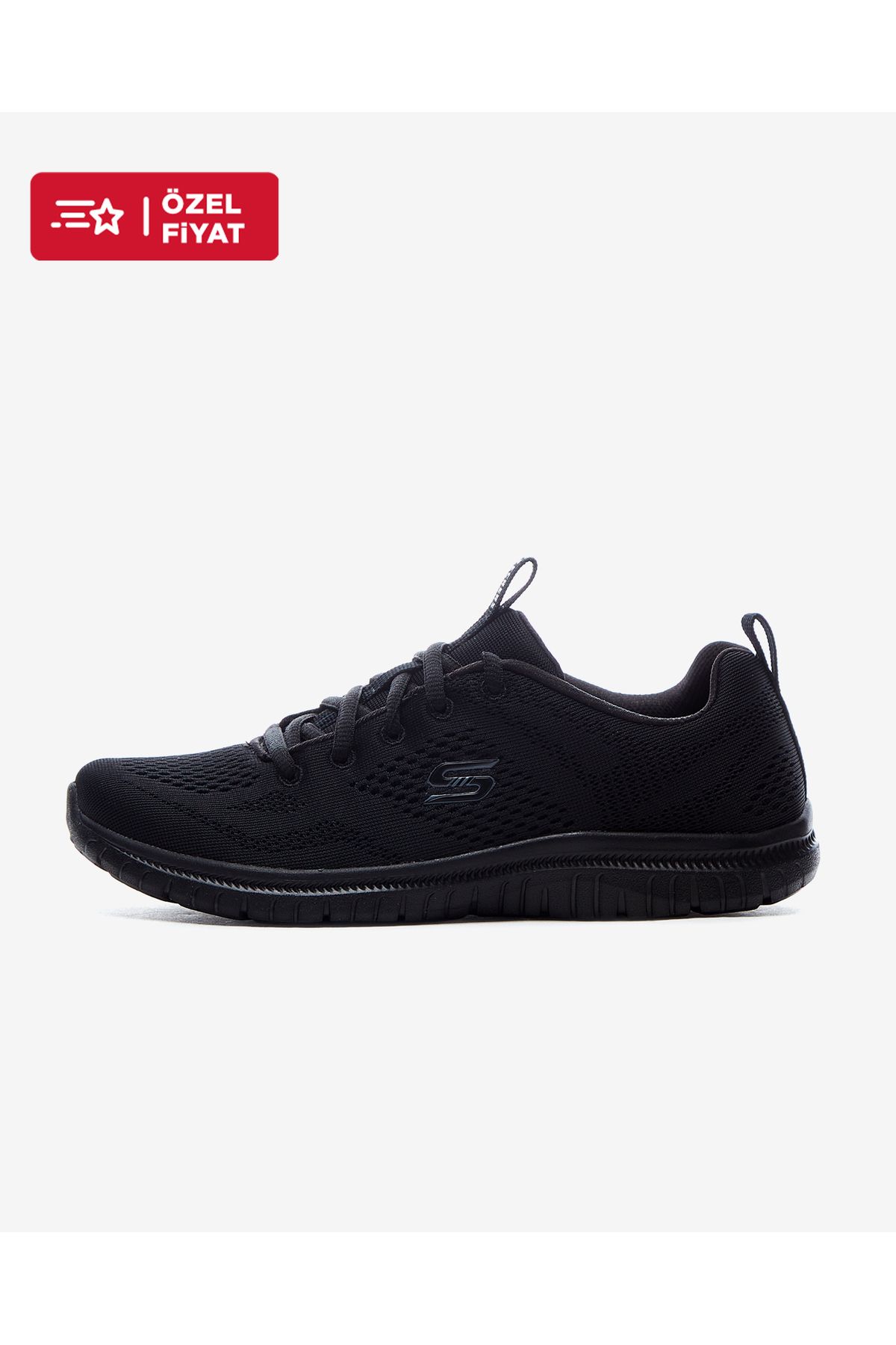 کفش دو و تمرین مشکی زنانه فضیلت ورزشی سیاه سفید 104412 BBK Skechers