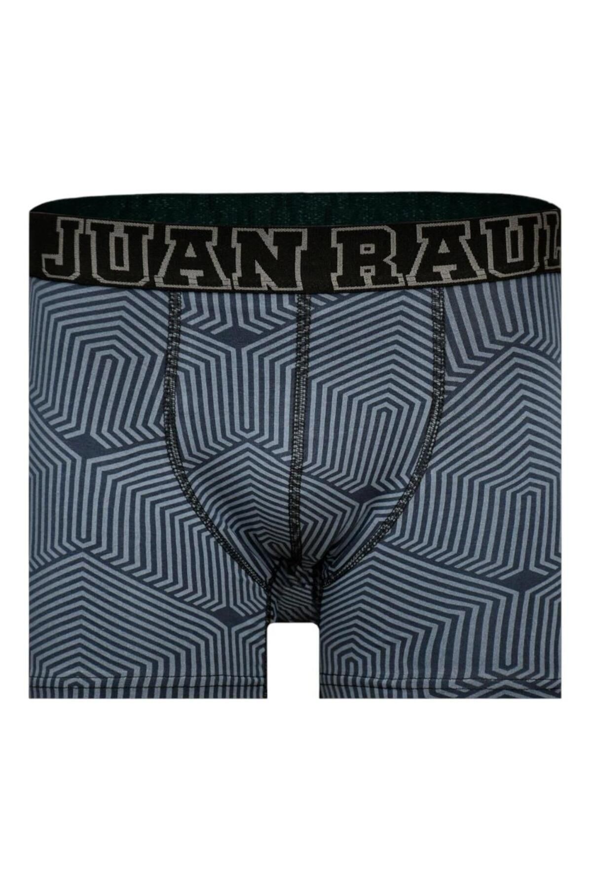 Juan Raul-Geometric Patterned Men's Boxers - 95% Cotton, 5% Elastane - Db194 1