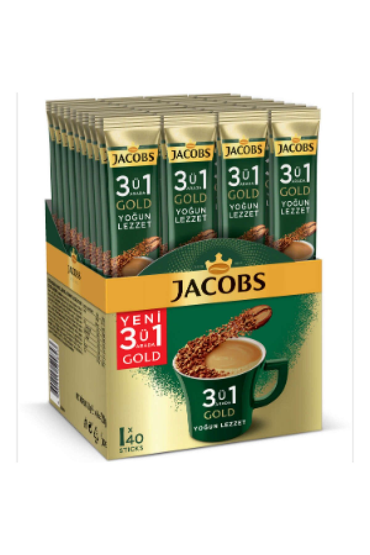 - KAHVE 3 Ü 1 ARADA YOĞUN (40 X 18 GR) JACOBS 526130