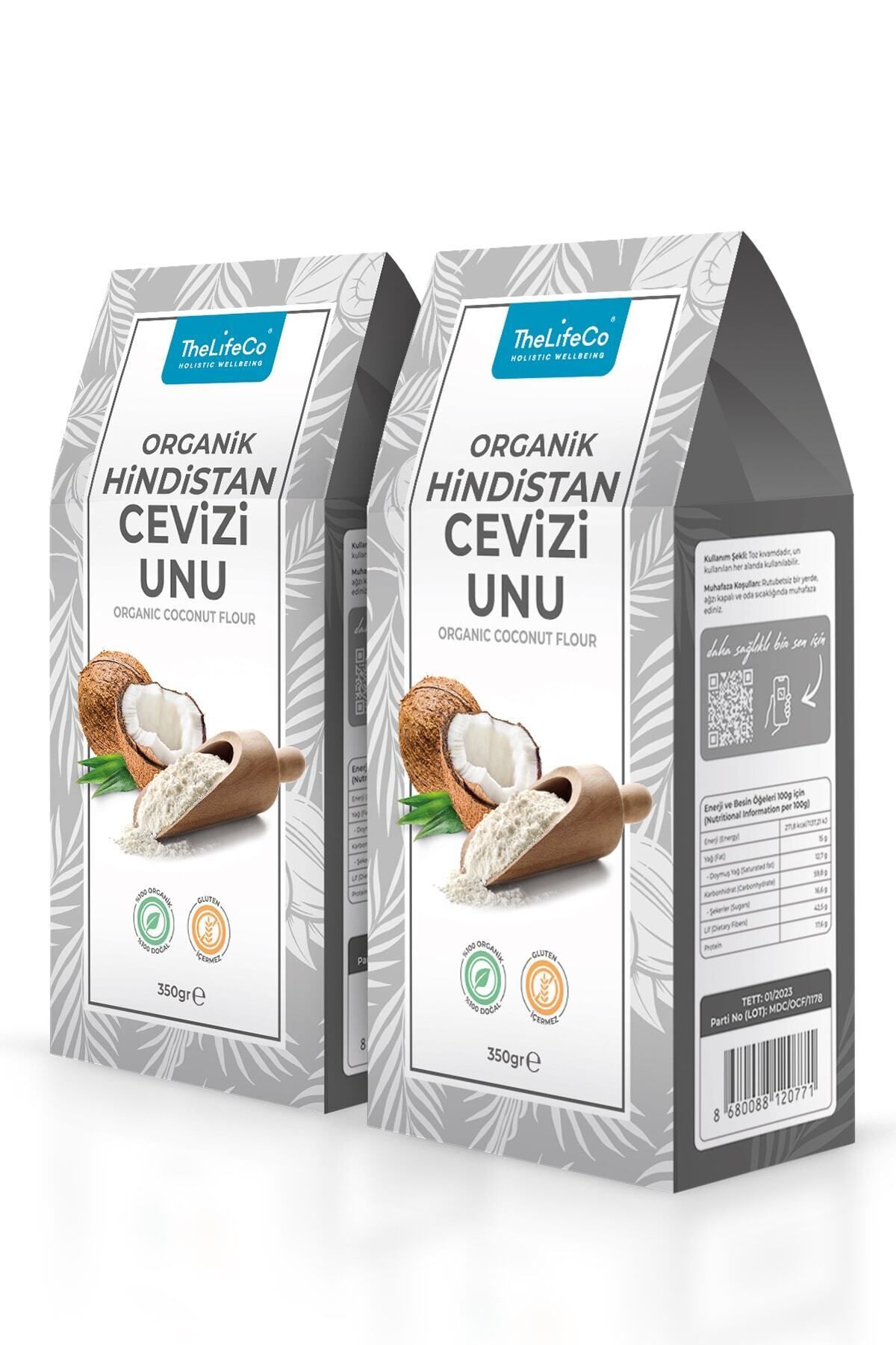 TheLifeCo Organik Hindistan Cevizi Unu 350 G X 2 Adet (glutensiz, Vegan)