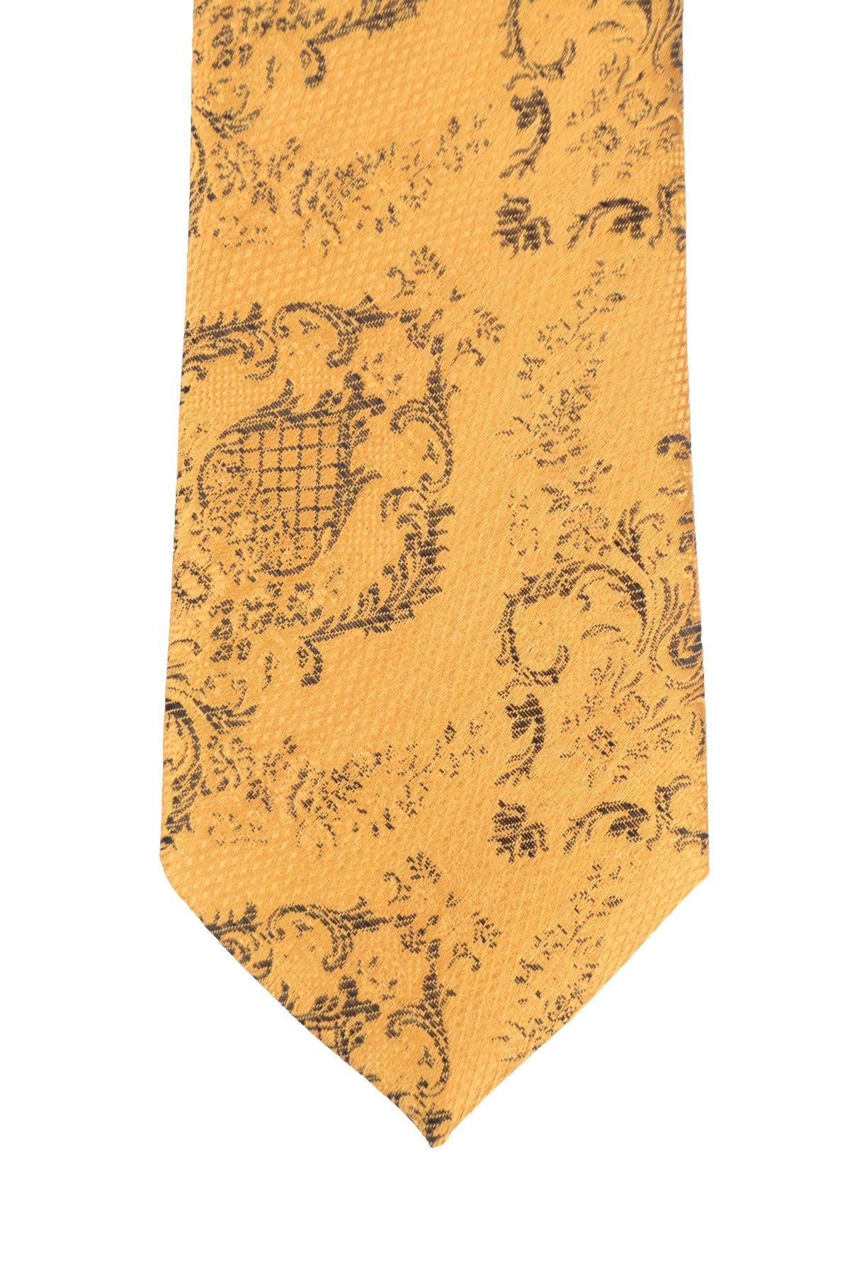 Cengiz İnler-Cengiz Inler Motif Patterned Microfiber Men's Tie with Handkerchief 2