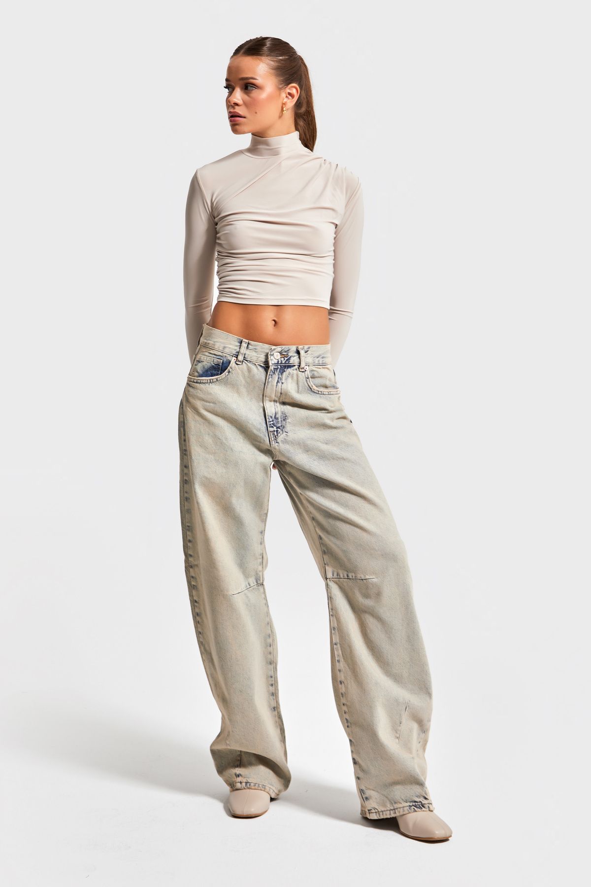 its basic-Dámský super Baggy Fit - K.tint Jeans Color Denim 2
