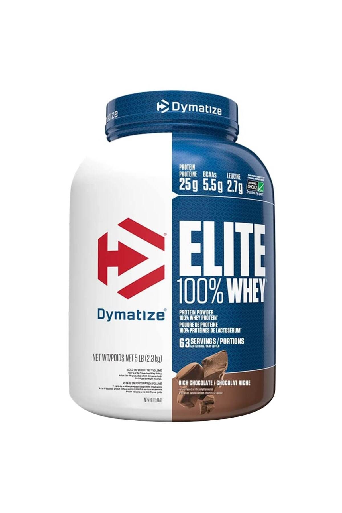 Dymatize-Elite 100% Whey, Chocolate, 5 LB 1