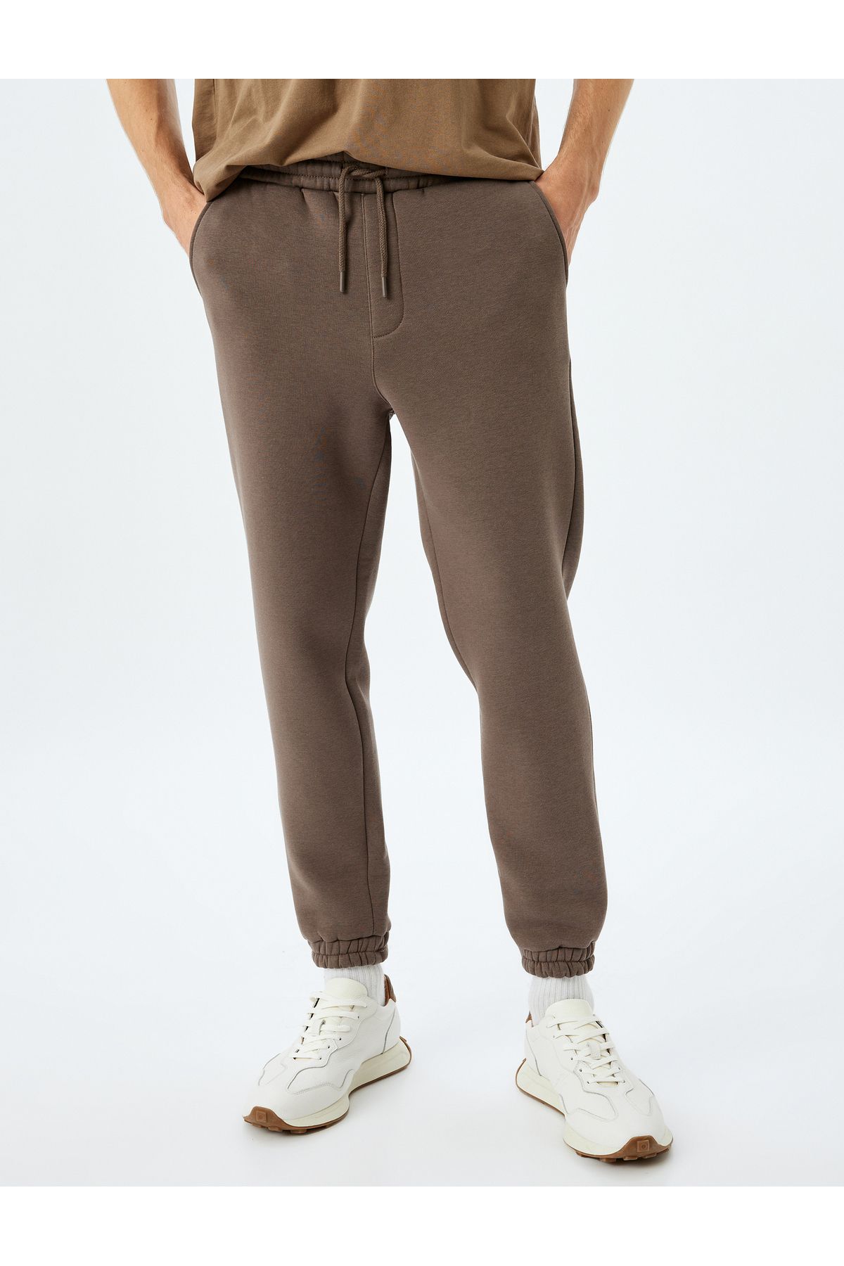 Koton-Ribbed Jogger Sweatpants with Lace-Up Waist and Pocket Detail 3