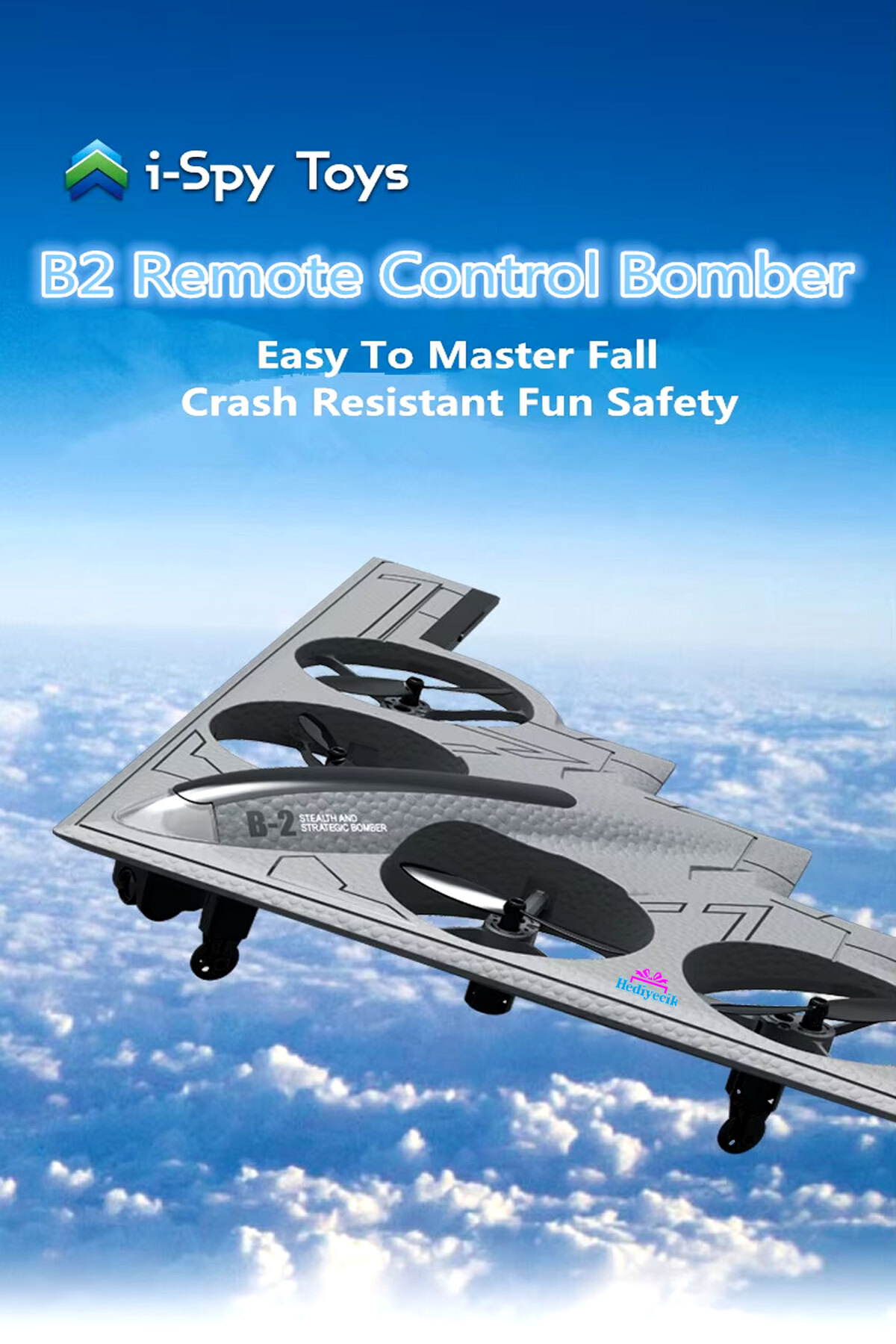 hediyecik Rc Uzaktan Kumandalı Kameralı Bombardıman Uçağı Quadcopter Drone Full Fonksiyon fotoğrafı 2 (önizleme)