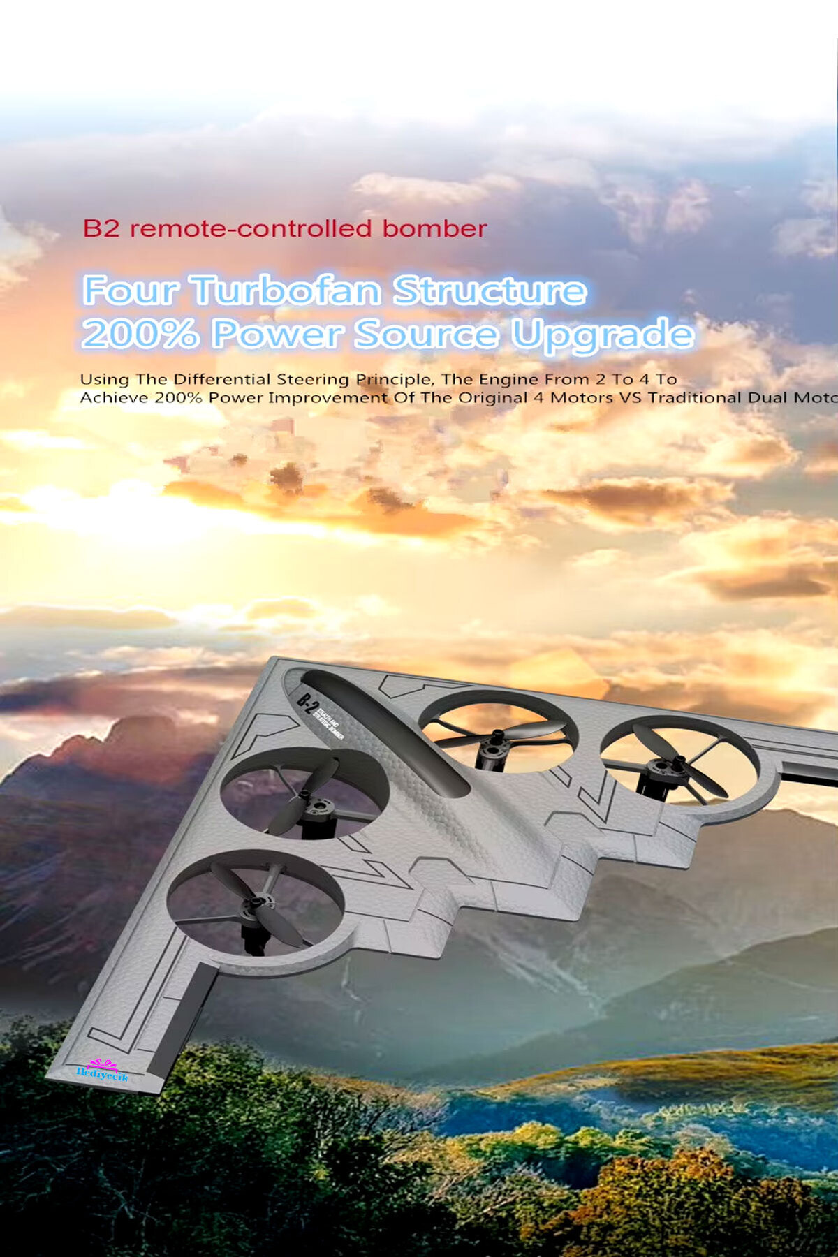 hediyecik Rc Uzaktan Kumandalı Kameralı Bombardıman Uçağı Quadcopter Drone Full Fonksiyon fotoğrafı 4 (önizleme)