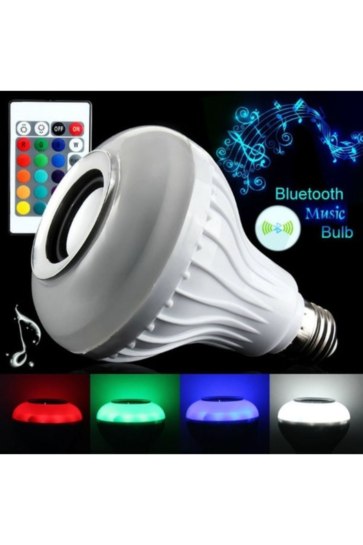 NZM TİCARET Kumandalı Bluetooth Disco Ampul Rgb