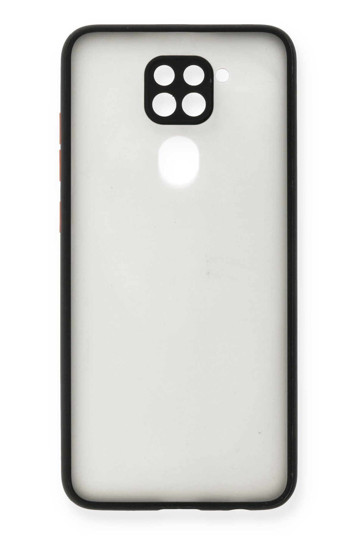 cepmoda XİAOMİ REDMİ NOTE 9 | Buzlu Şeffaf Silikon Mat Telefon Kılıfı – Darbeye Dayanıklı - SİYAH