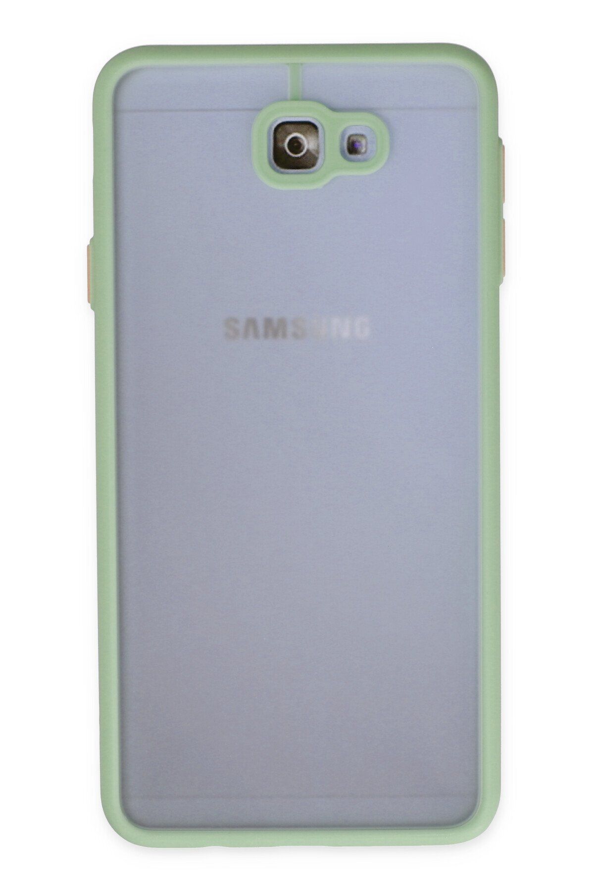 cepmoda SAMSUNG GALAXY J7 PRİME - Jux Mat Kapak Yanları Silikon Arkası Sert Pc Buzlu Kılıf - TURKUAZ