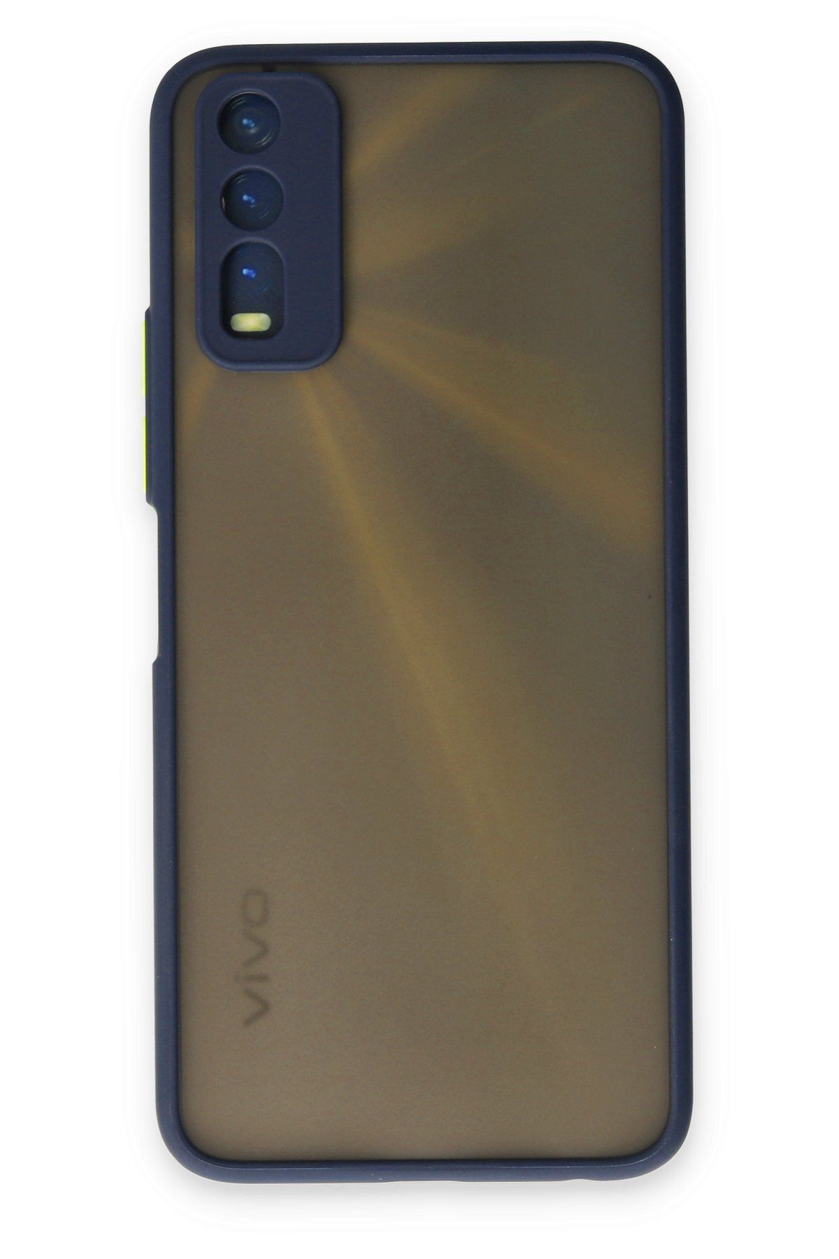 cepmoda VİVO Y11S | Buzlu Şeffaf Silikon Mat Telefon Kılıfı – Darbeye Dayanıklı - LACİVERT