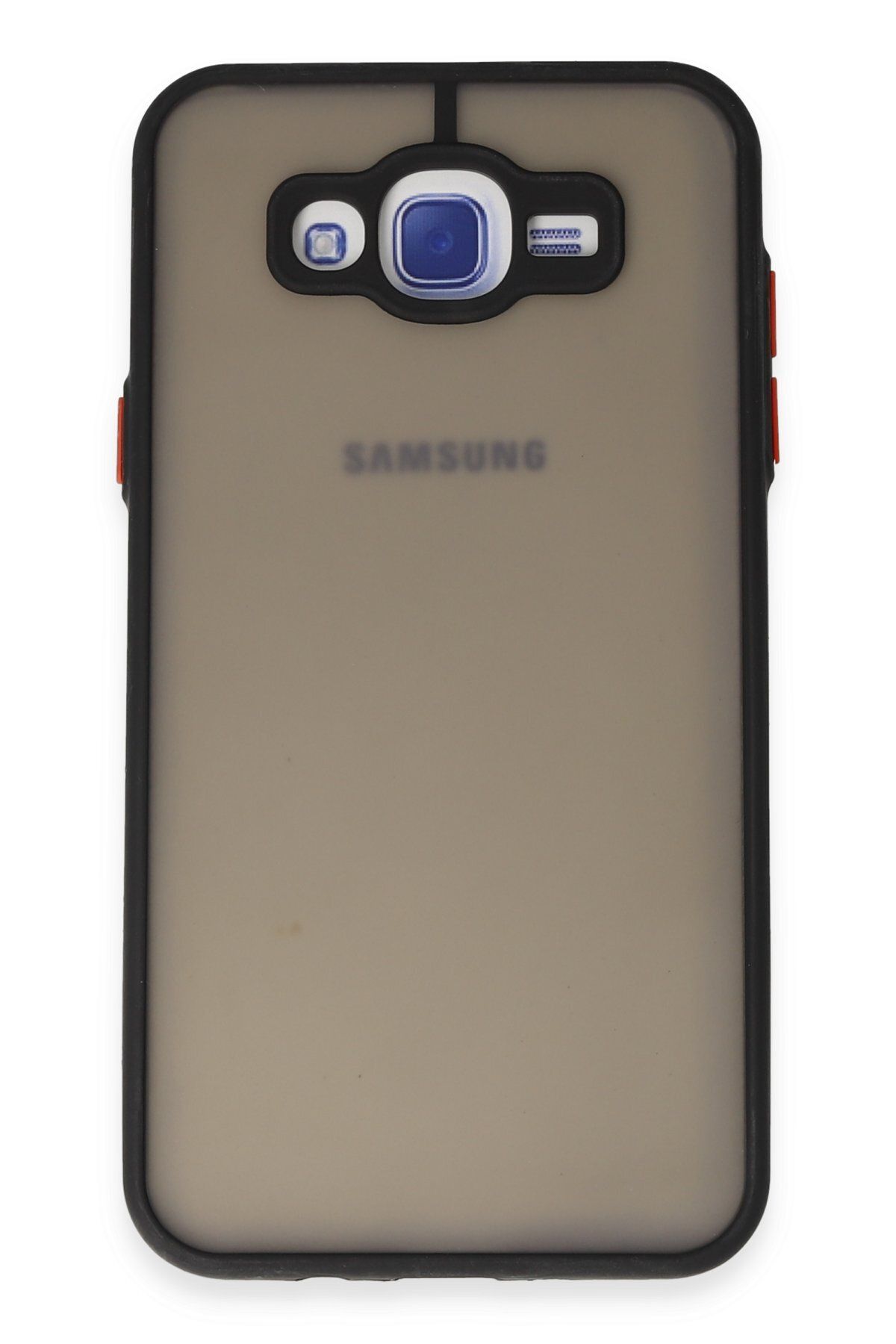 cepmoda SAMSUNG GALAXY J7 | Buzlu Şeffaf Silikon Mat Telefon Kılıfı – Darbeye Dayanıklı - SİYAH