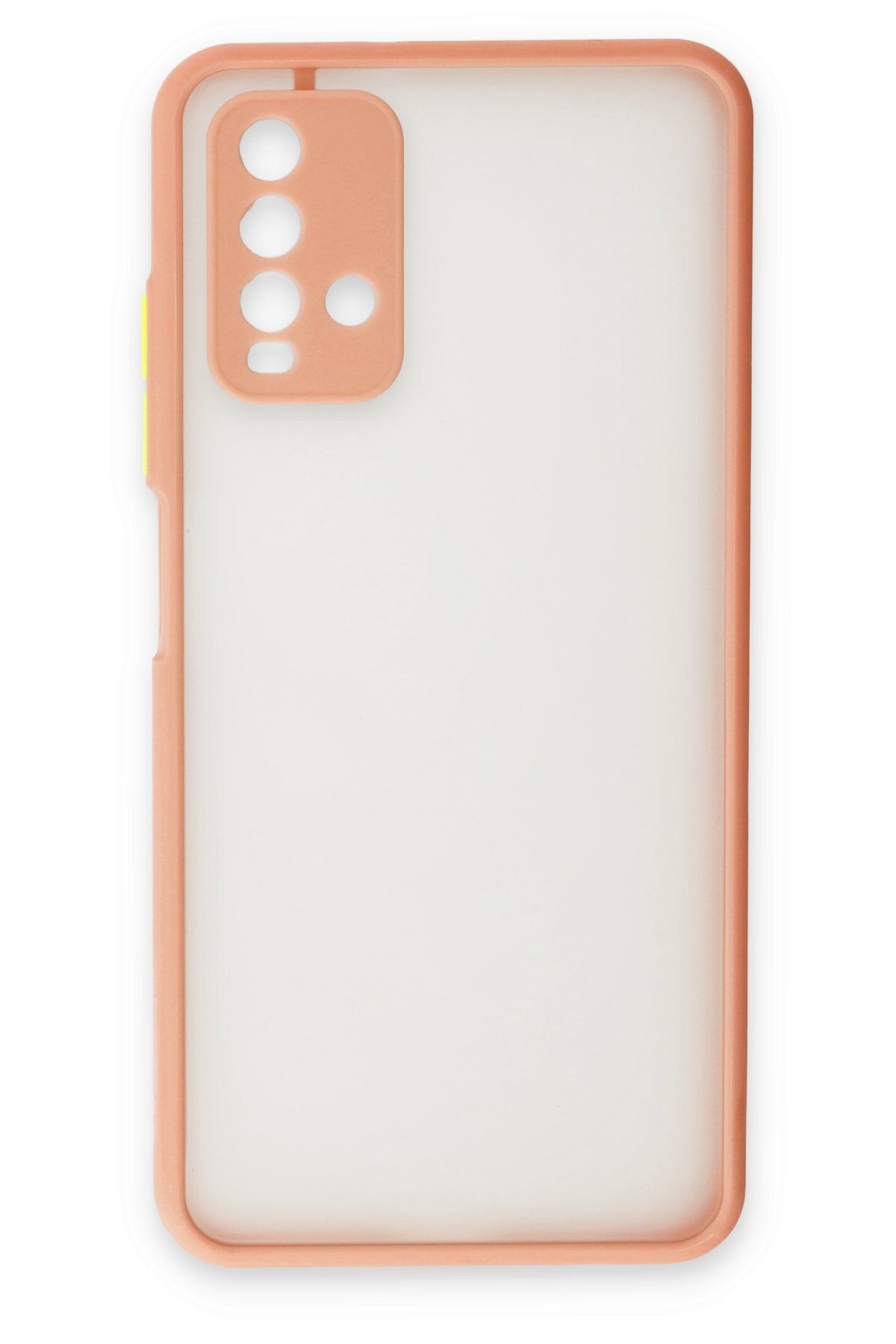 cepmoda XİAOMİ REDMİ 9T | Buzlu Şeffaf Silikon Mat Telefon Kılıfı – Darbeye Dayanıklı - PEMBE
