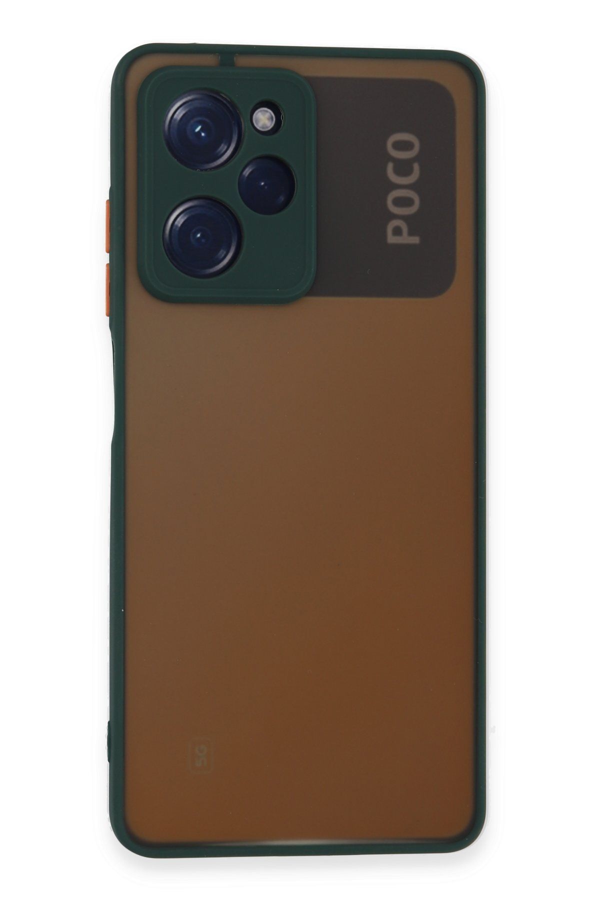 cepmoda XİAOMİ POCO X5 PRO 5G | Buzlu Şeffaf Silikon Mat Telefon Kılıfı – Darbeye Dayanıklı - YEŞİL