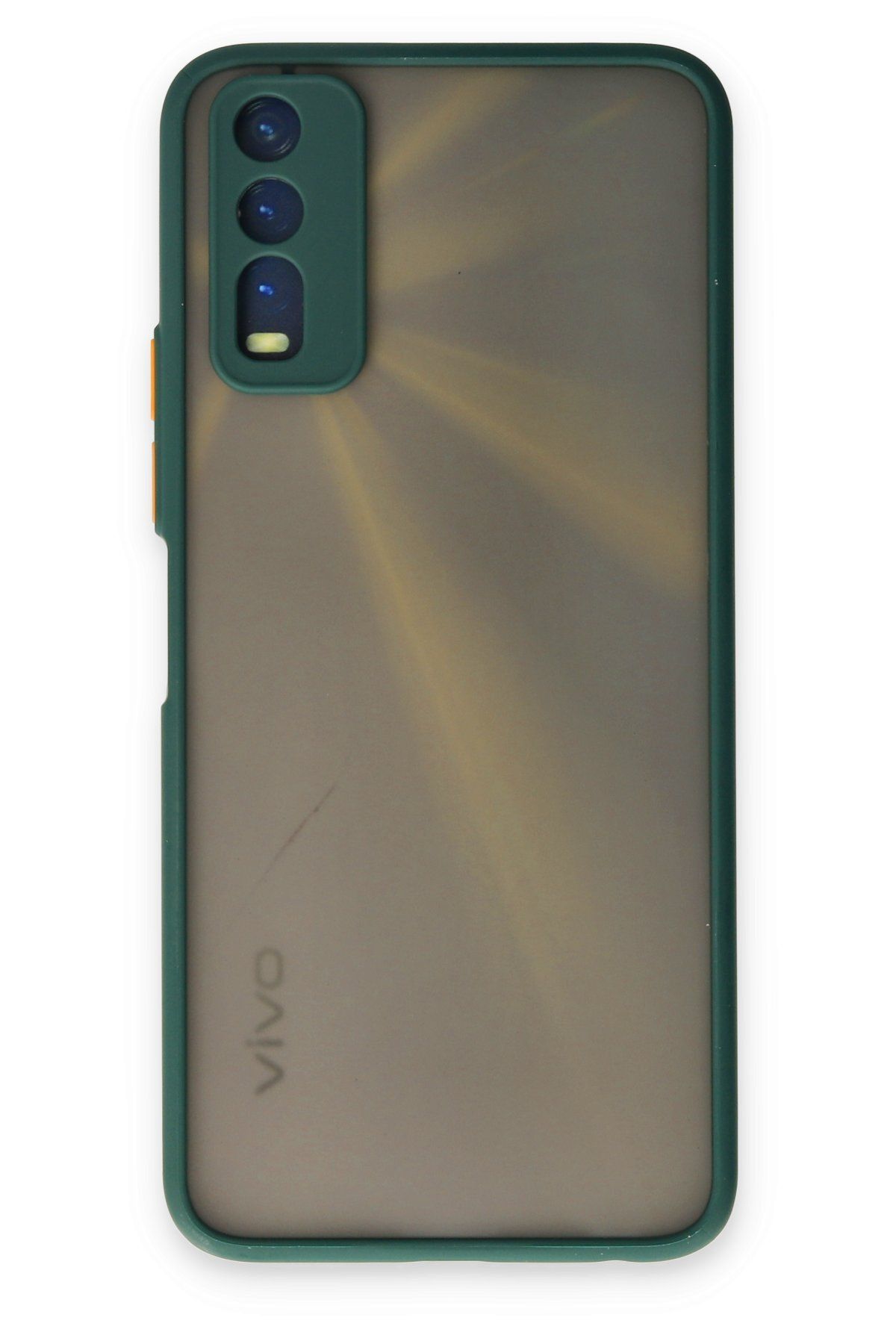 cepmoda VİVO Y11S | Buzlu Şeffaf Silikon Mat Telefon Kılıfı – Darbeye Dayanıklı - YEŞİL
