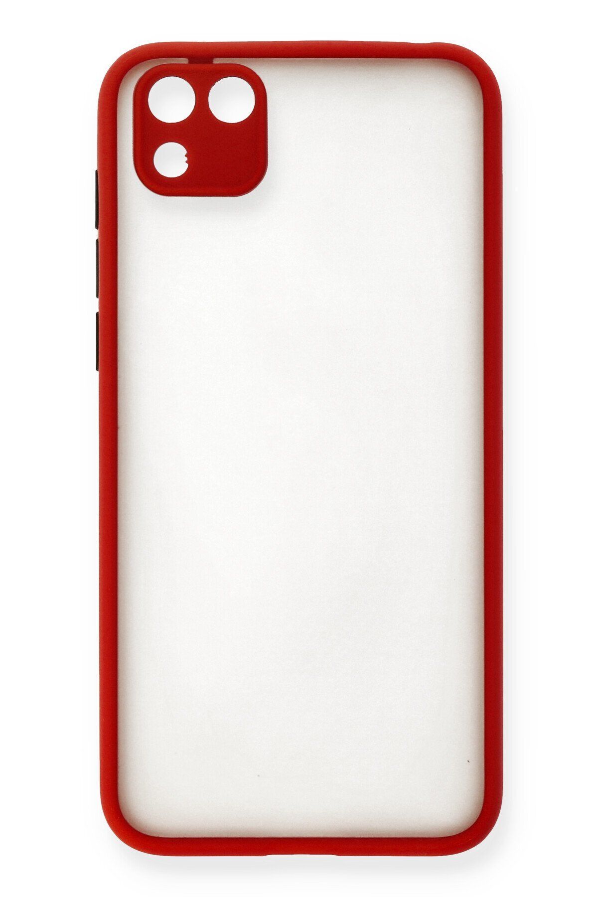 cepmoda HUAWEİ Y5P - Jux Mat Kapak Yanları Silikon Arkası Sert Pc Buzlu Kılıf - KIRMIZI