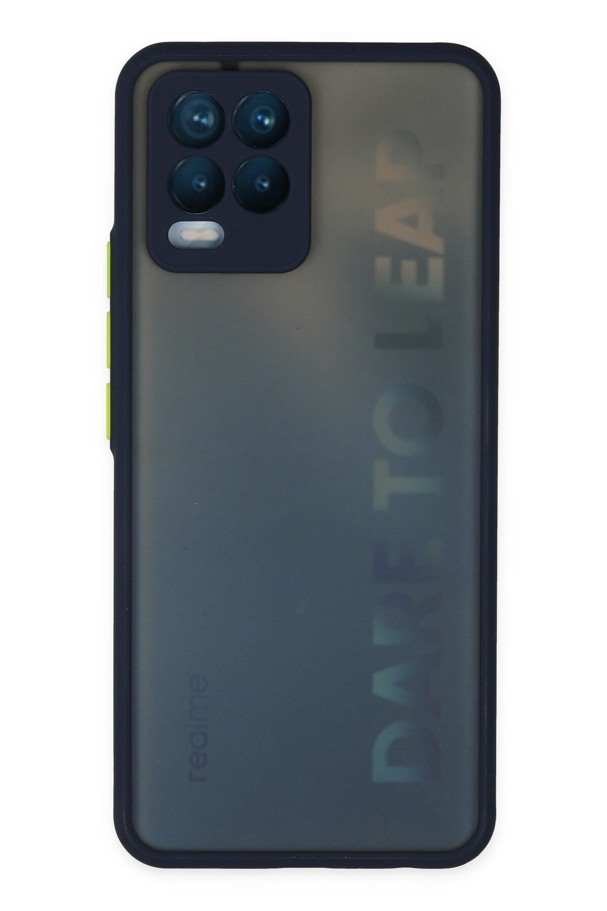 cepmoda REALME 8 PRO - Jux Mat Kapak Yanları Silikon Arkası Sert Pc Buzlu Kılıf - LACİVERT