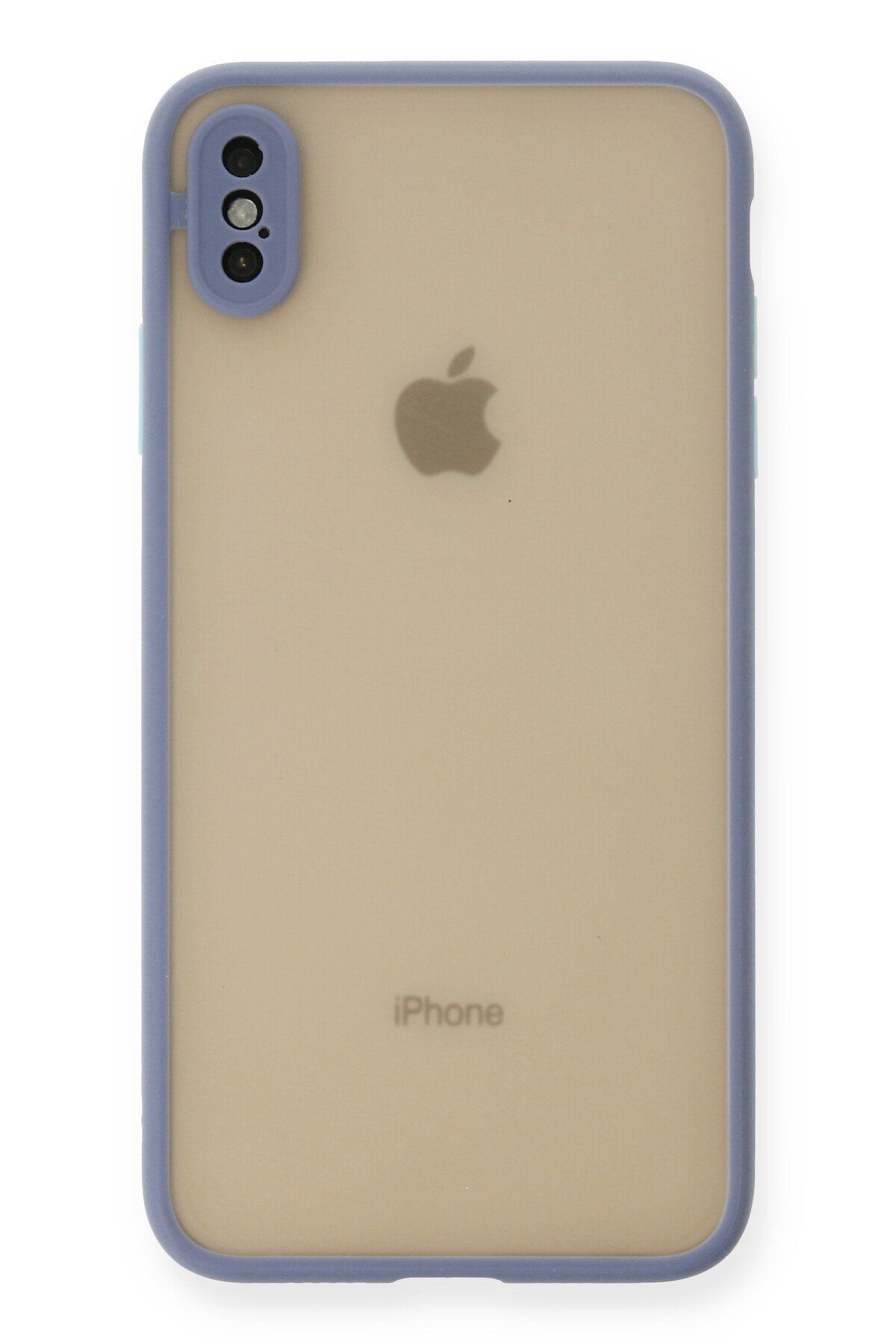 cepmoda iPhone XS MAX | Buzlu Şeffaf Silikon Mat Telefon Kılıfı – Darbeye Dayanıklı - GRİ