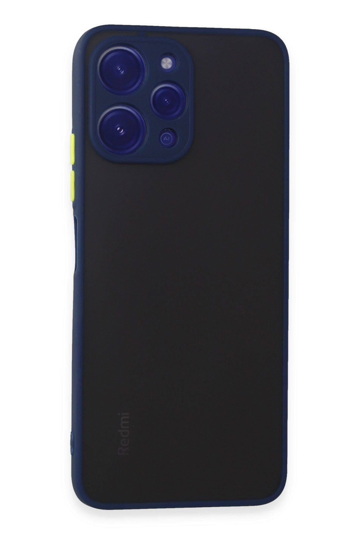 cepmoda XİAOMİ REDMİ 12 - Jux Mat Kapak Yanları Silikon Arkası Sert Pc Buzlu Kılıf - LACİVERT