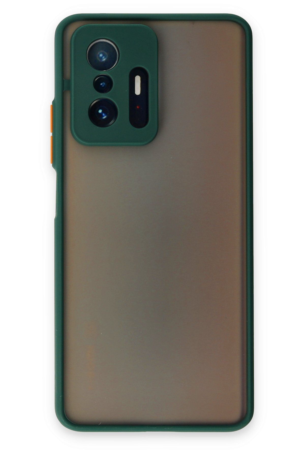 cepmoda XİAOMİ Mİ 11T | Buzlu Şeffaf Silikon Mat Telefon Kılıfı – Darbeye Dayanıklı - YEŞİL