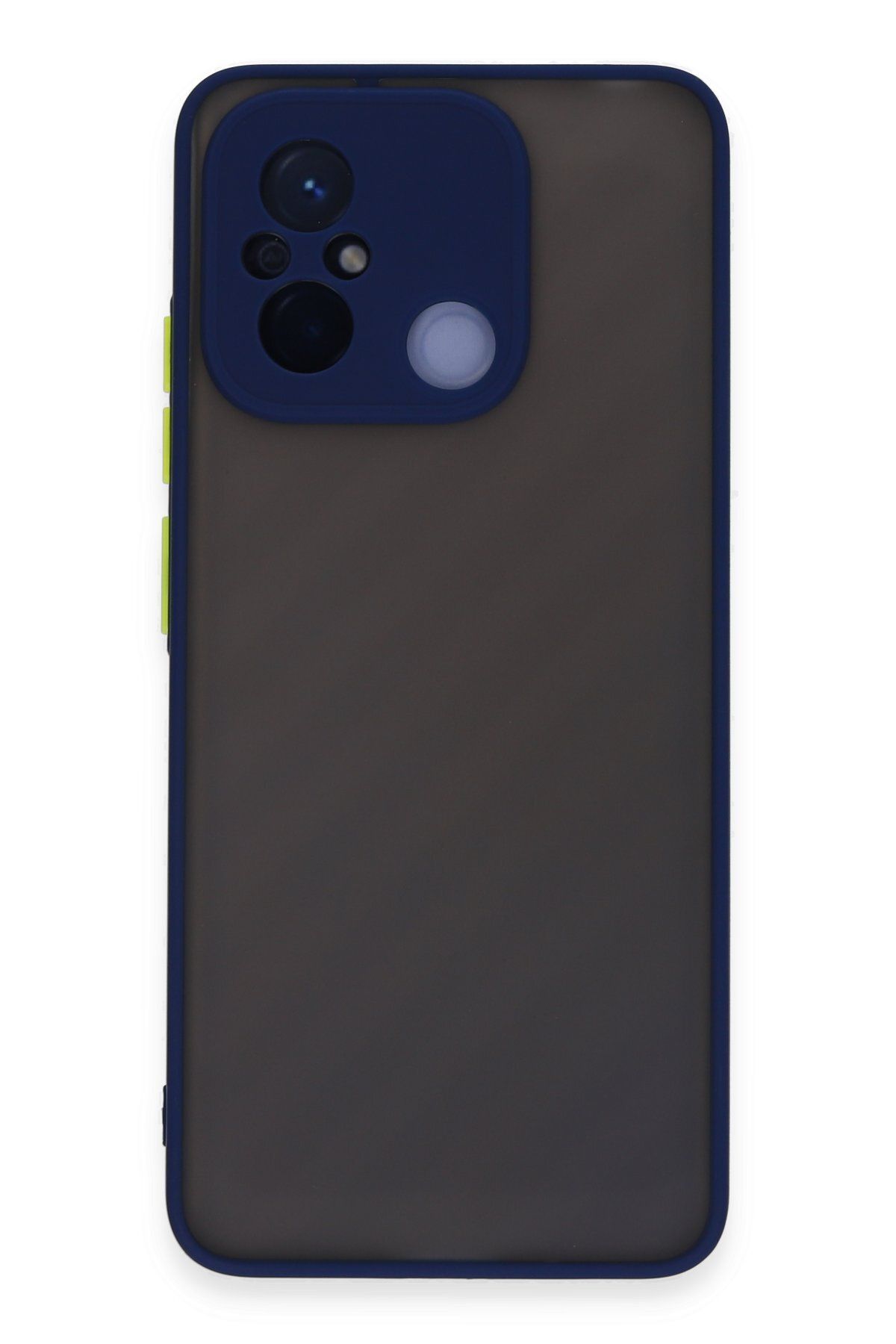 cepmoda XİAOMİ REDMİ 12C - Jux Mat Kapak Yanları Silikon Arkası Sert Pc Buzlu Kılıf - LACİVERT
