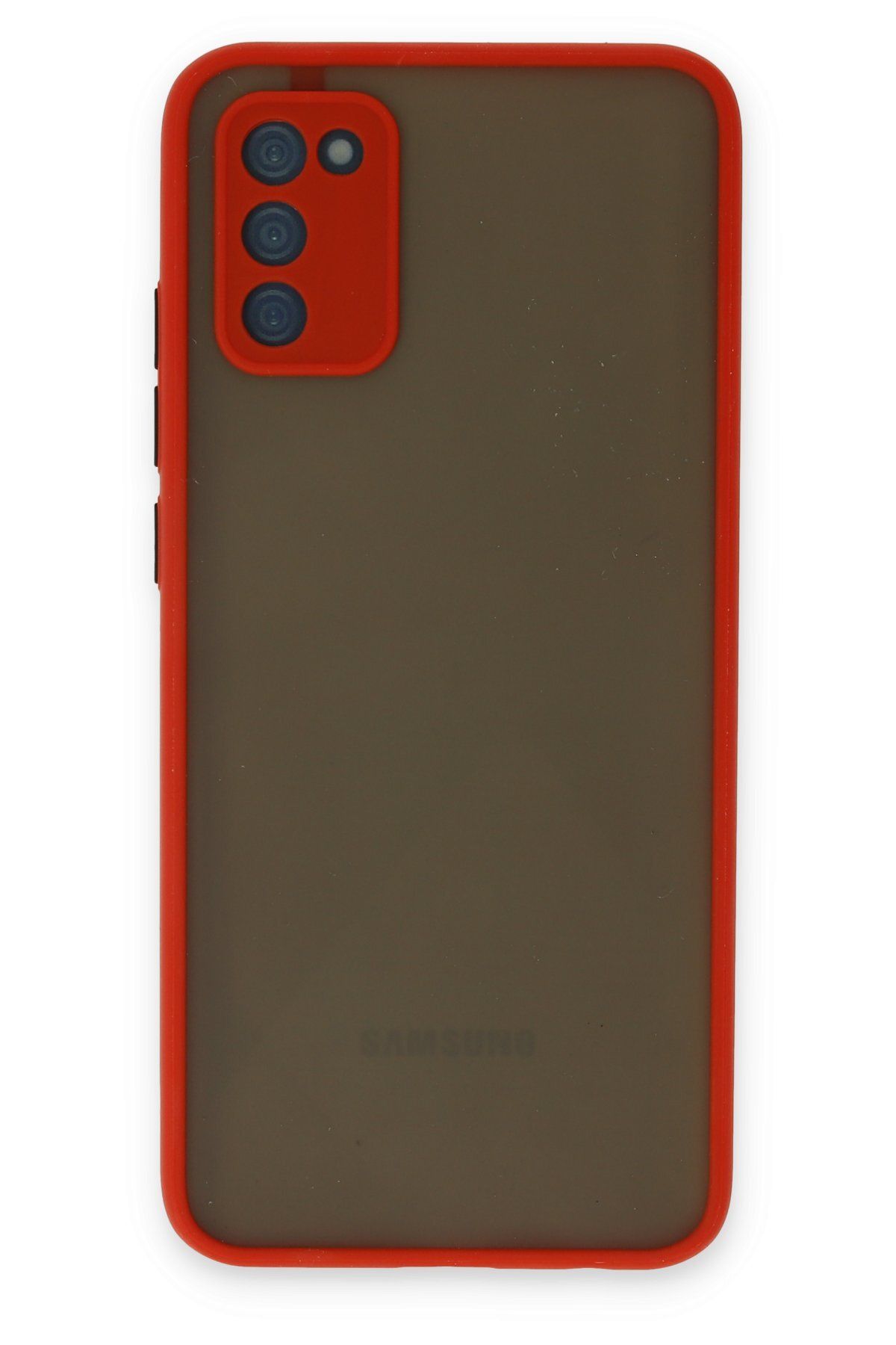 cepmoda SAMSUNG GALAXY S20 FE - Jux Mat Kapak Yanları Silikon Arkası Sert Pc Buzlu Kılıf - KIRMIZI