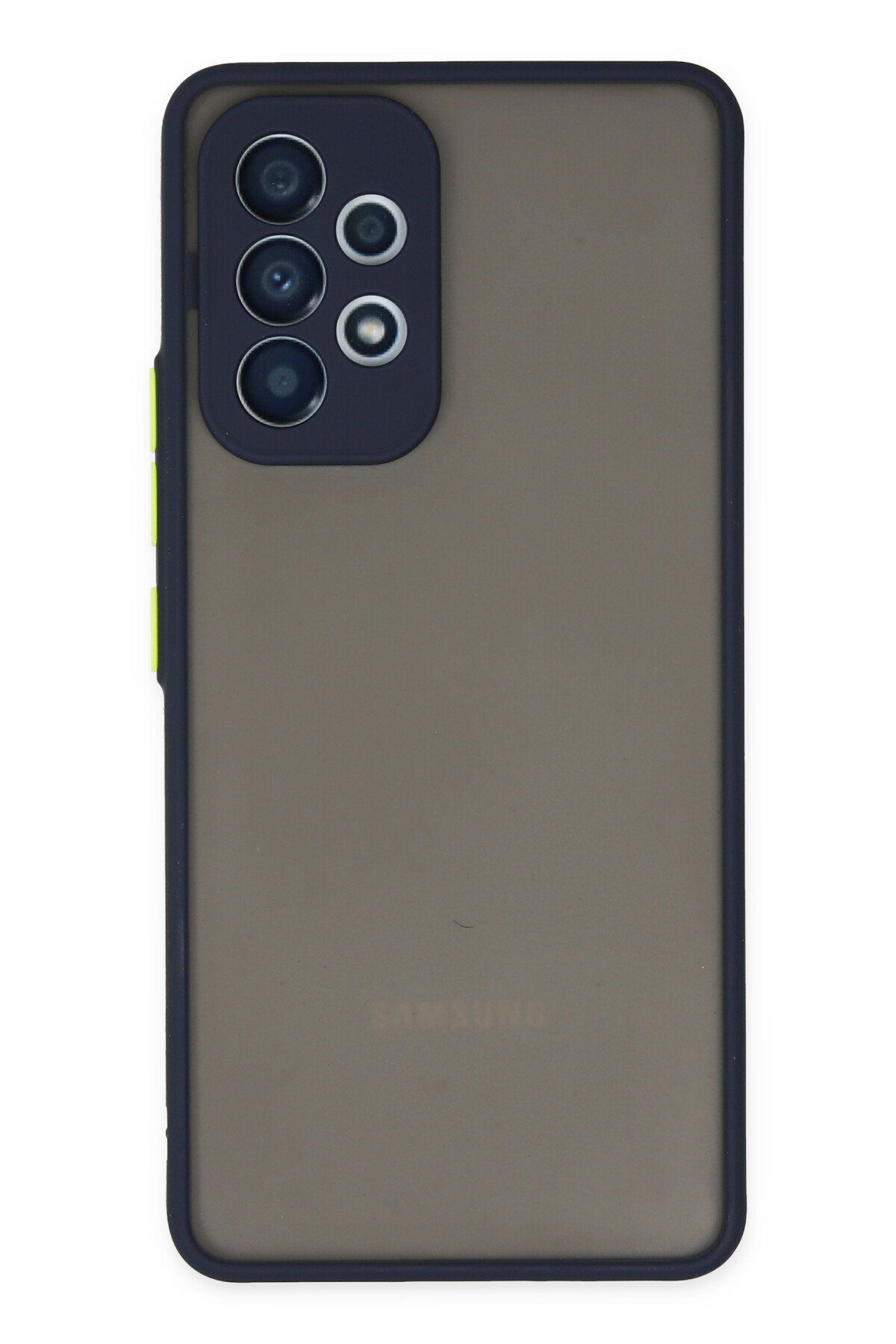 cepmoda SAMSUNG GALAXY A23 4G | Buzlu Şeffaf Silikon Mat Telefon Kılıfı – Darbeye Dayanıklı - LACİVERT