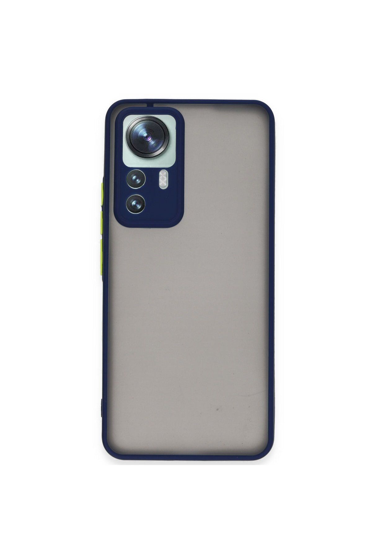 cepmoda XİAOMİ Mİ 12T | Buzlu Şeffaf Silikon Mat Telefon Kılıfı – Darbeye Dayanıklı - LACİVERT