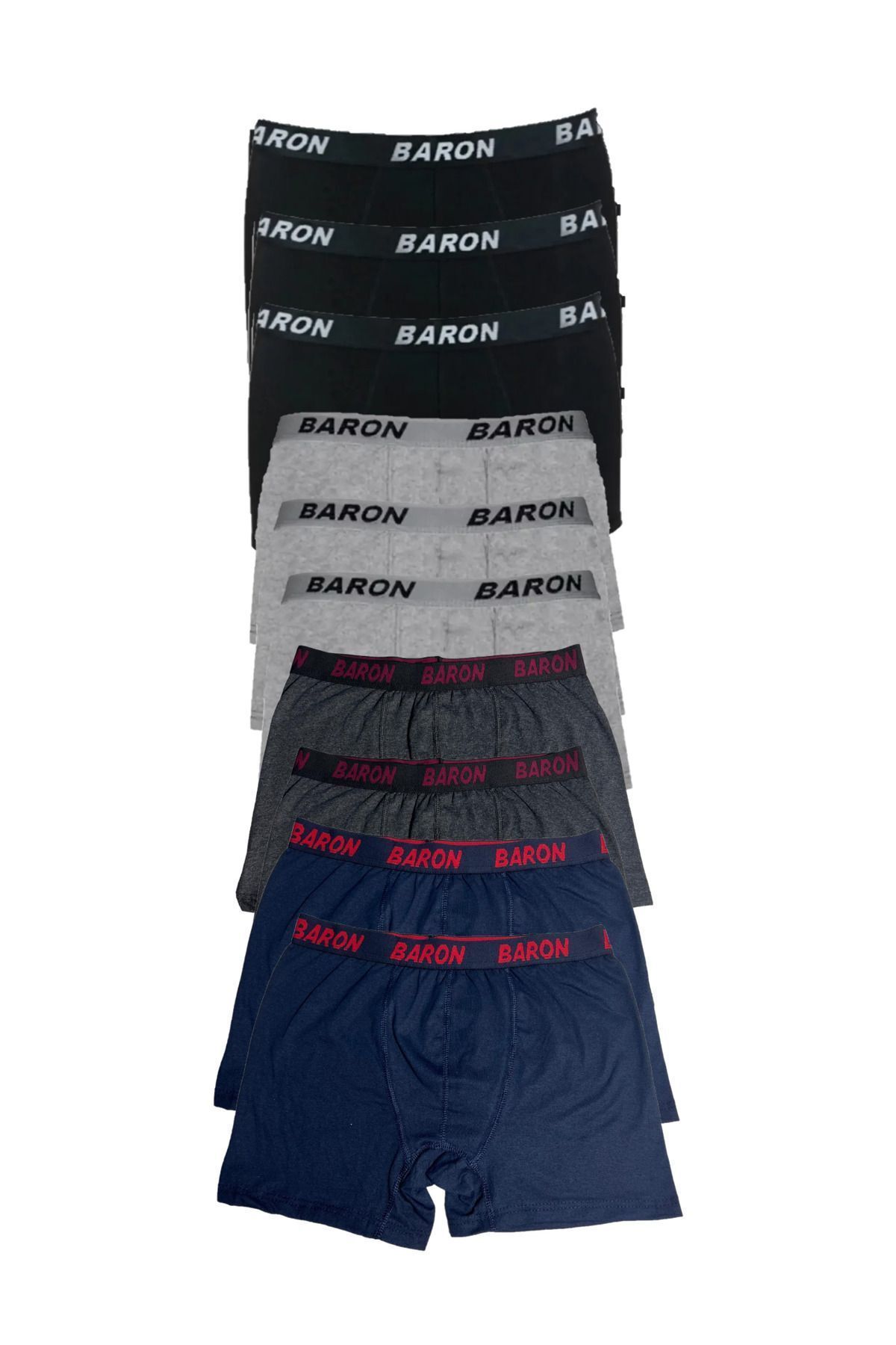 SİERNA 10 Adet Ekonomik Likralı Boxer Short srn-002367