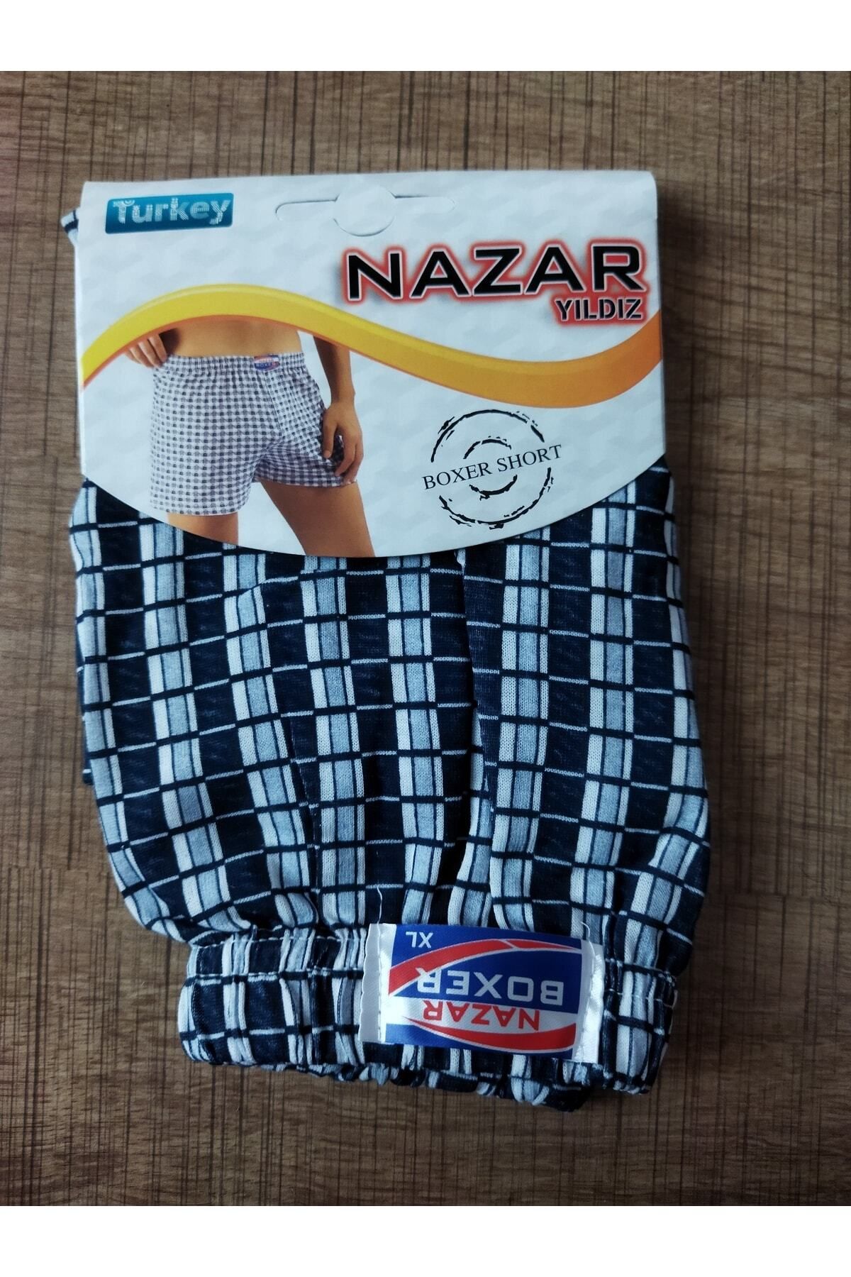 SİERNA Nazar Yıldız Erkek Boxer Pamuk Yazlık Rahat srn-002617