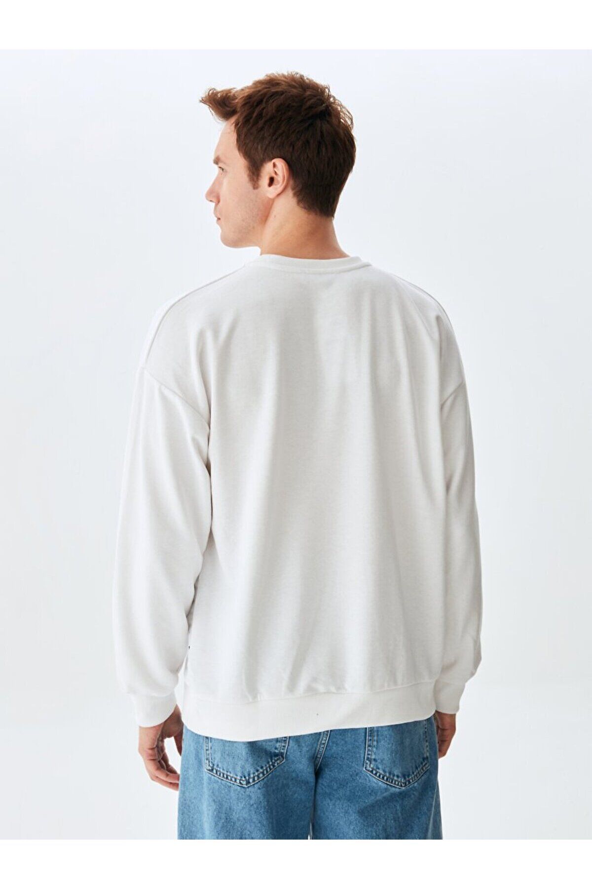 Ltb-Graphic Printed White Sweatshirt 3