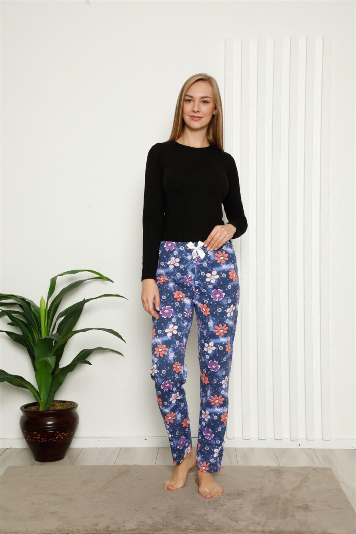 COXO Fashion`S Moda Çizgi Women's Bottom Pajamas