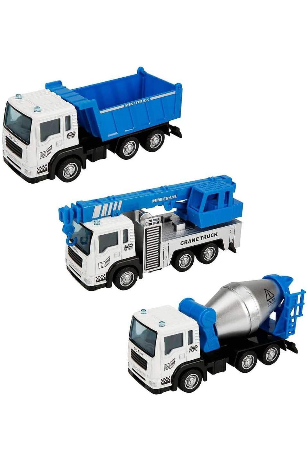 STOREMAX nslmshop 1:55 Maxx Wheels Çek Bırak 3'lü İnşaat Araçları Life Store 1037065