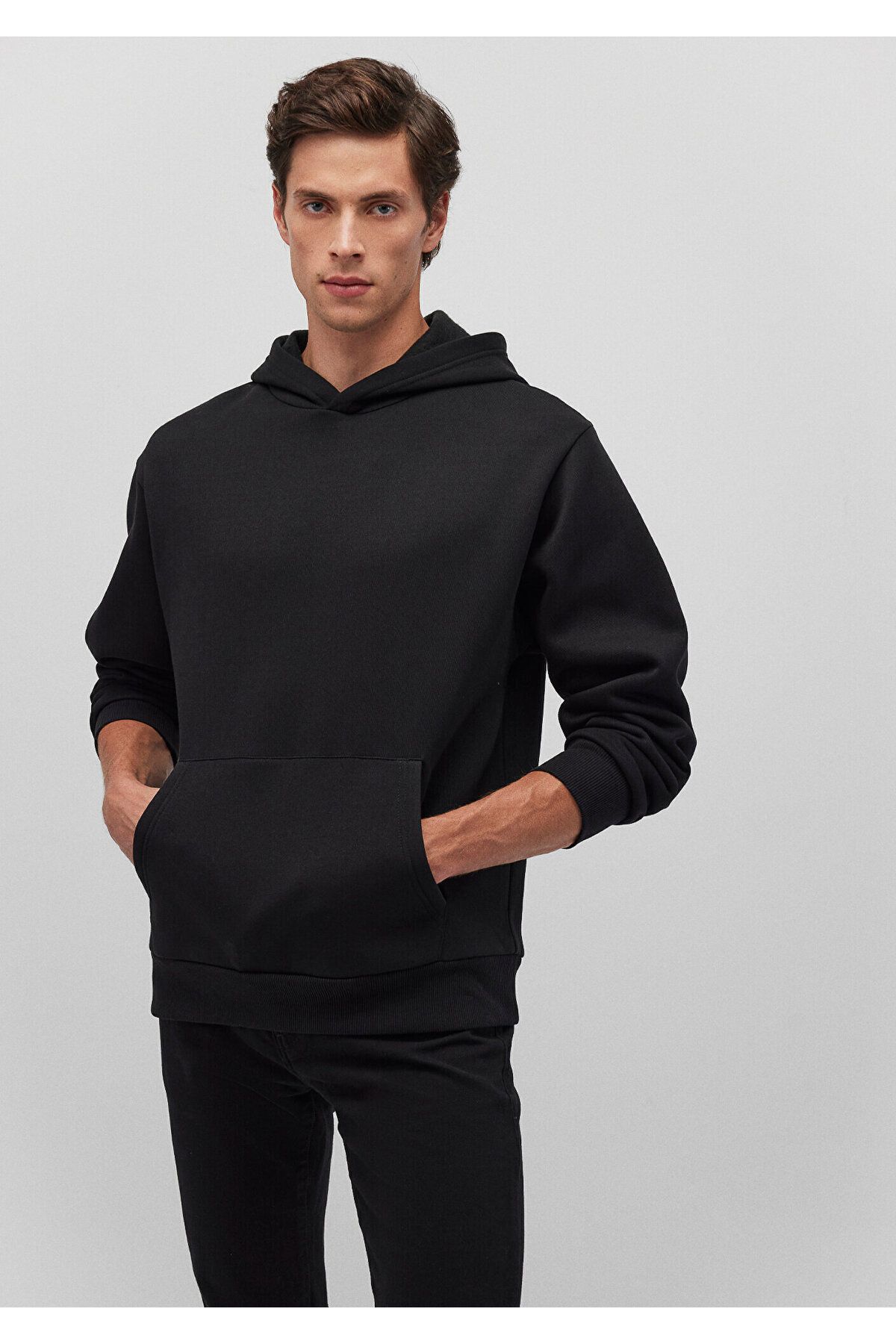 Mavi-Black Hooded Basic Sweatshirt - 0S10275-900 2