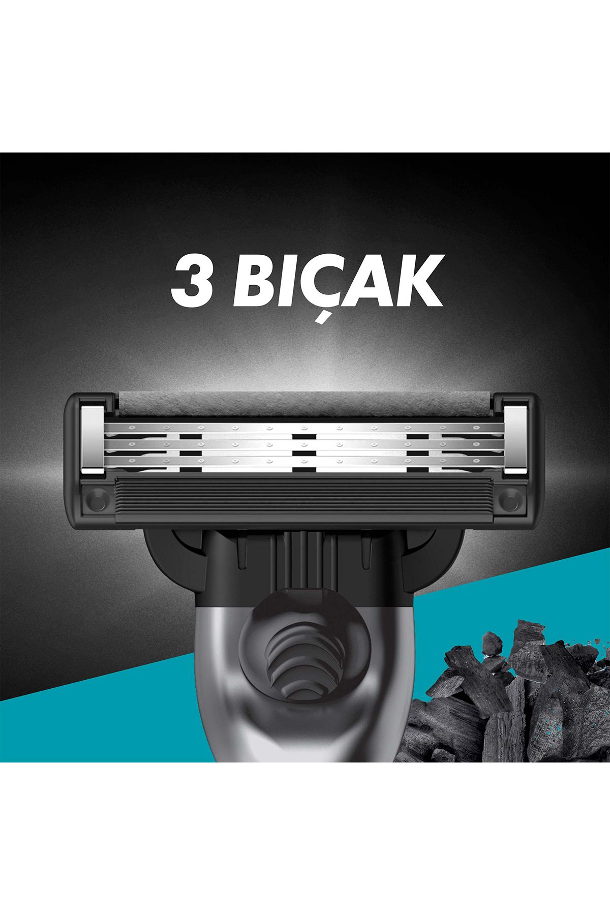 Gillette-Charcoal 2up + Charcoal Series Gel 200ml + Bag 5